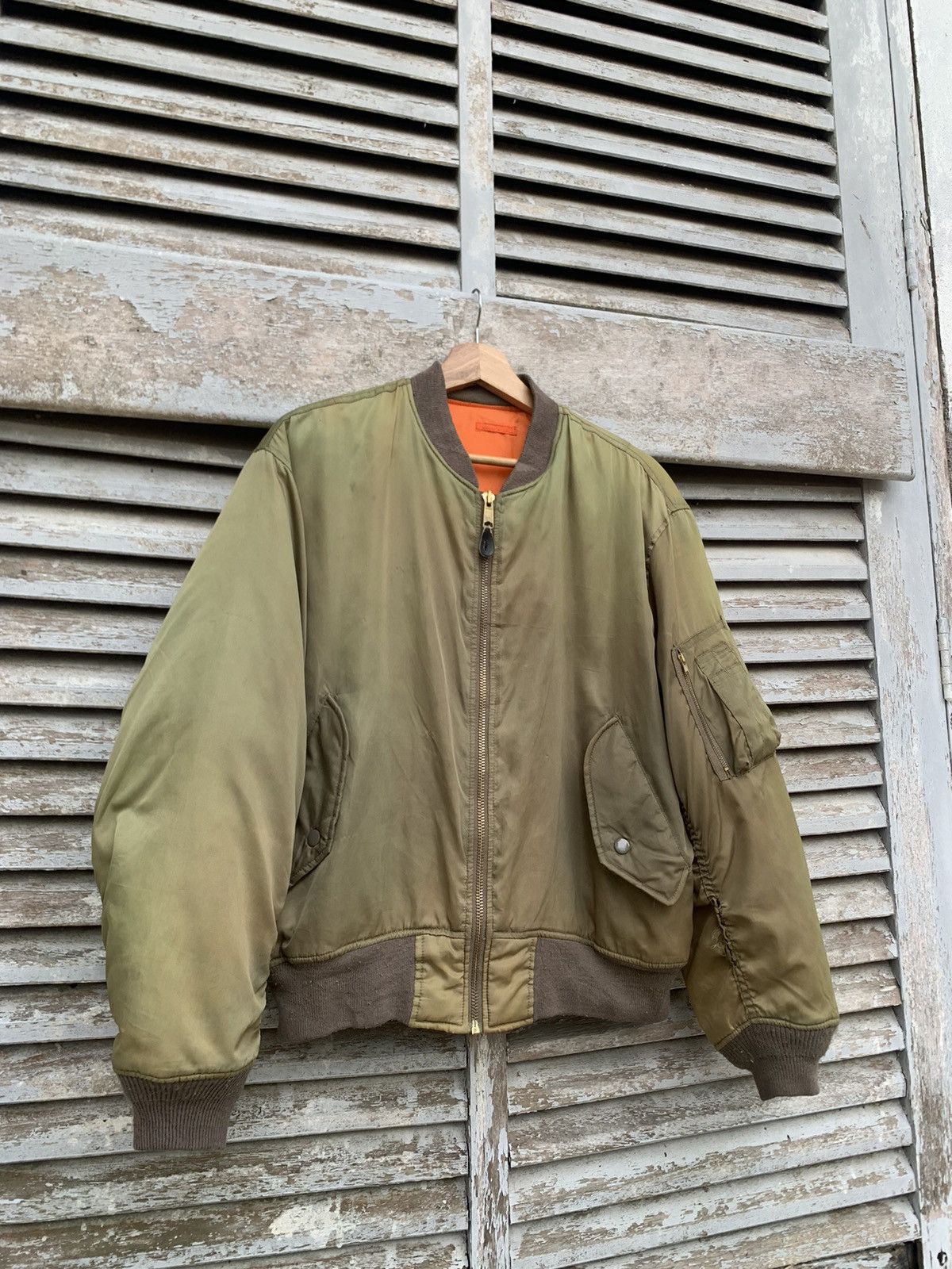 Vintage 🪖Vintage Faded MA-1 Man Intermediate Bomber Jacket Size US M / EU 48-50 / 2 - 5 Thumbnail
