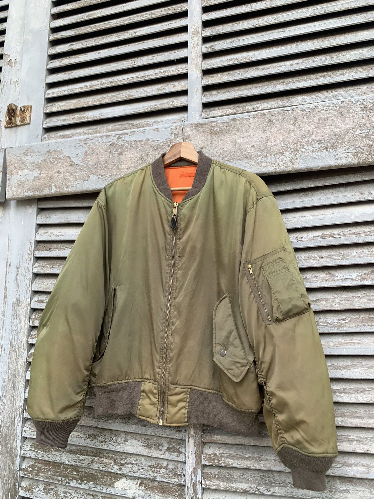 Vintage 🪖Vintage Faded MA-1 Man Intermediate Bomber Jacket Size US M / EU 48-50 / 2 - 3 Thumbnail