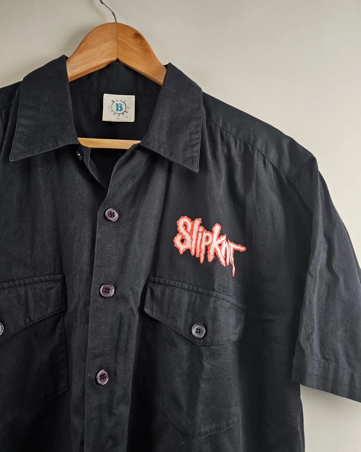 Band Tees × Slipknot × Vintage 90s Slipknot Blue Grape Vintage Shirt Size US XL / EU 56 / 4 - 3 Thumbnail