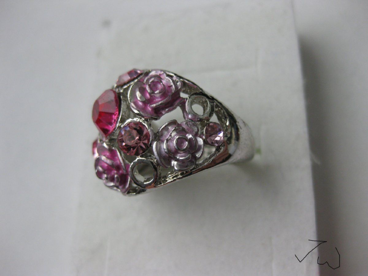 Jewelry Pink Rose CZs Ring - Size 7.5 Size ONE SIZE - 2 Thumbnail