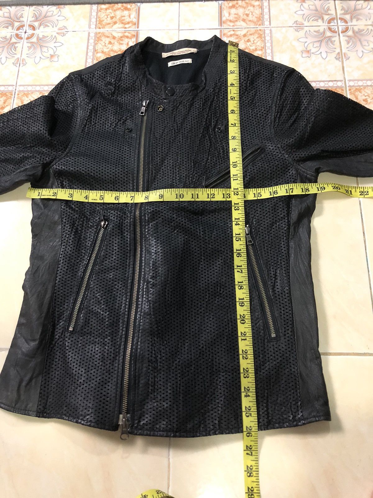 Japanese Brand × Vintage [D] BY TASS DESIGN LEATHER PUNK BIKER SHORT SLEVE NET JACKET Size US S / EU 44-46 / 1 - 15 Thumbnail