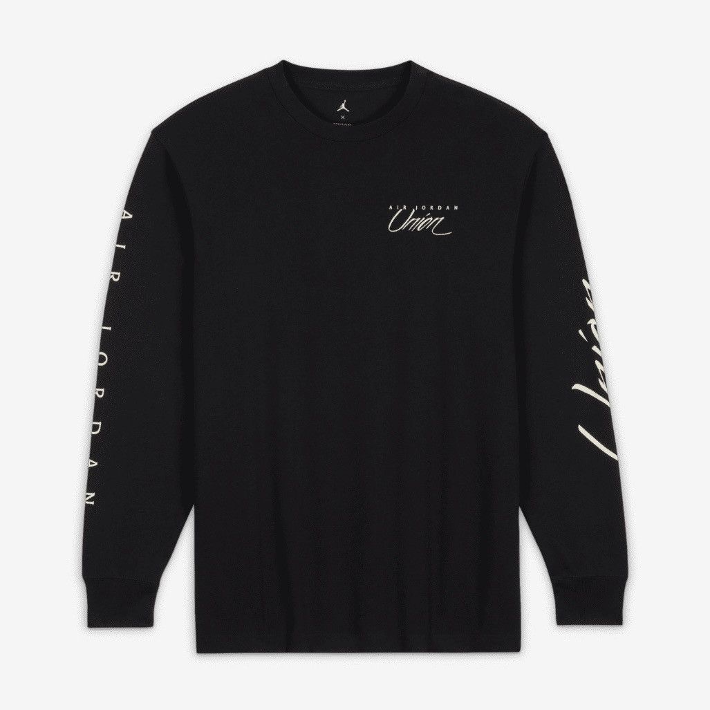 Jordan Brand Medium Black M J Union LS Tee Long Sleeve T-Shirt White Crew Size US M / EU 48-50 / 2 - 1 Thumbnail