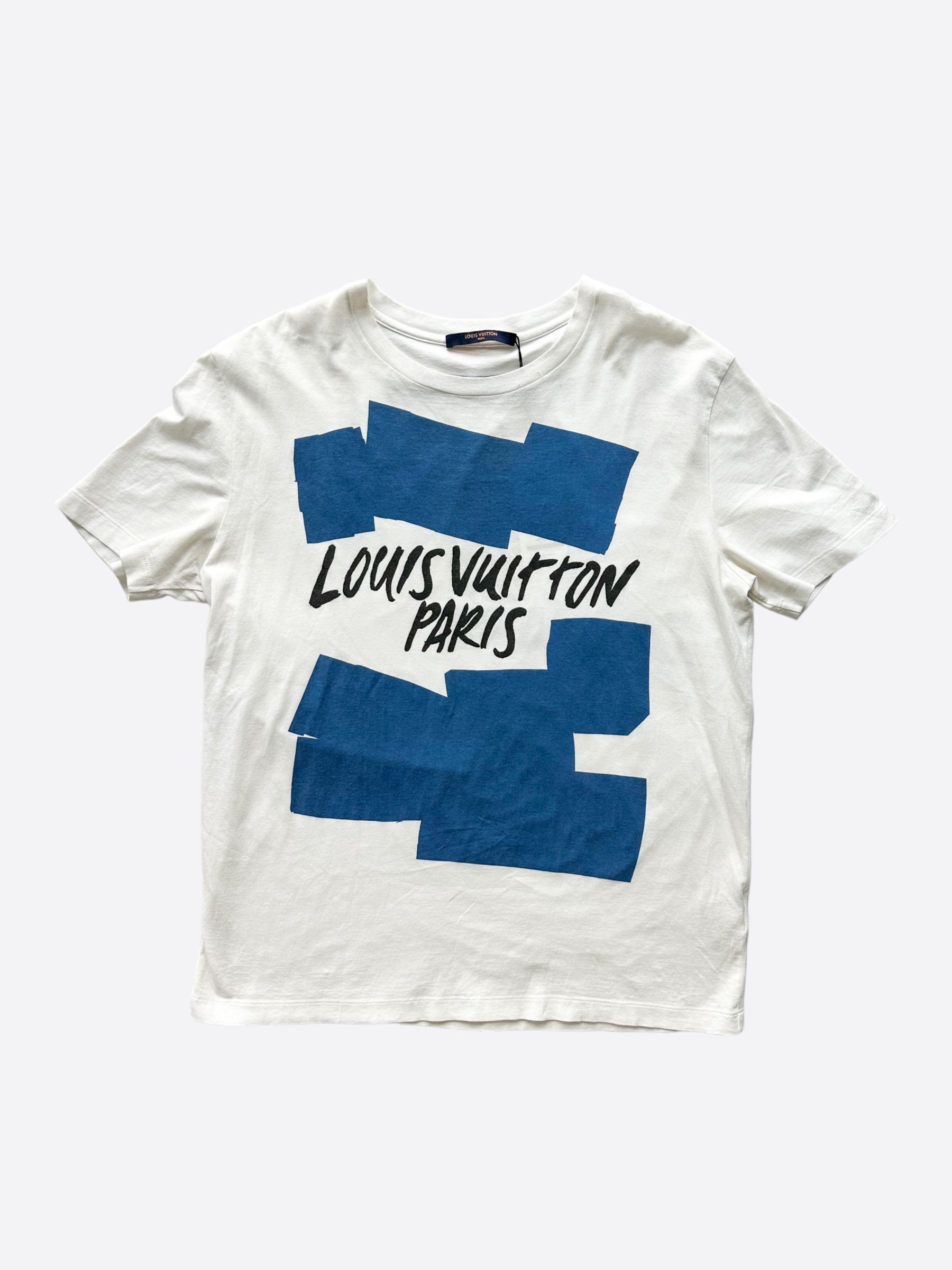 Louis Vuitton White Multicolor Flower Logo T-Shirt – Savonches