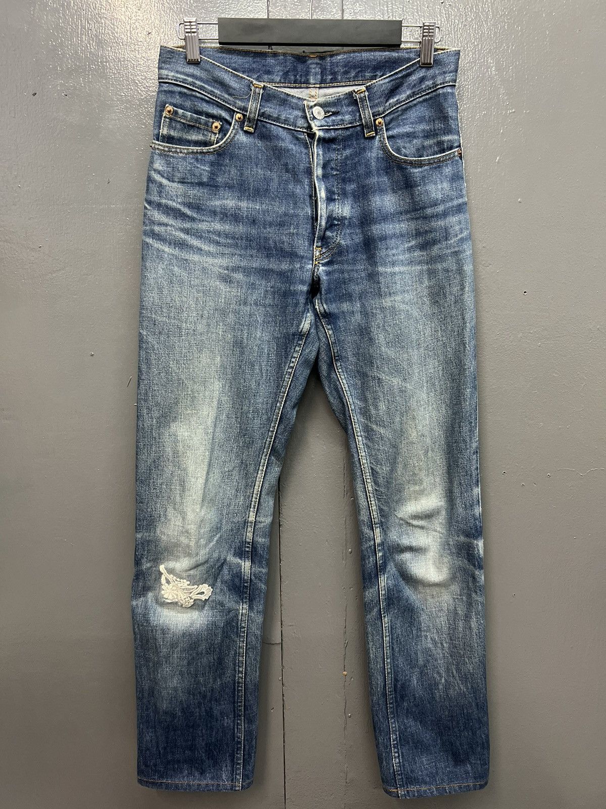 VINTAGE HELMUT LANG DISTRESS DENIM JEANS SIZE 30