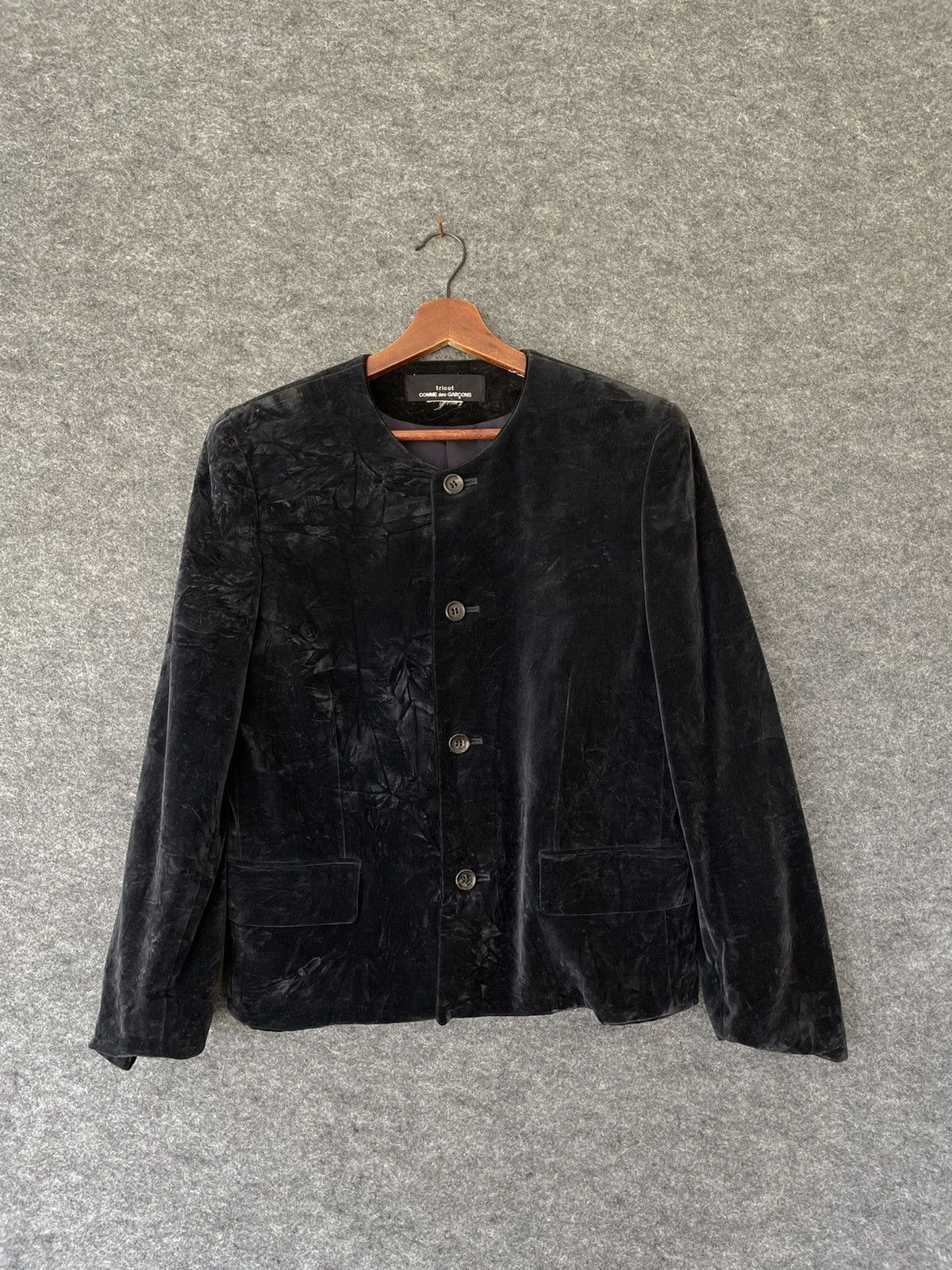 Comme des Garcons COMME DES GARÇONS TRICOT VELVET JACKET Size ONE SIZE - 1 Thumbnail