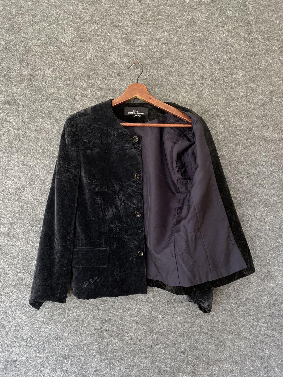 Comme des Garcons COMME DES GARÇONS TRICOT VELVET JACKET Size ONE SIZE - 5 Thumbnail