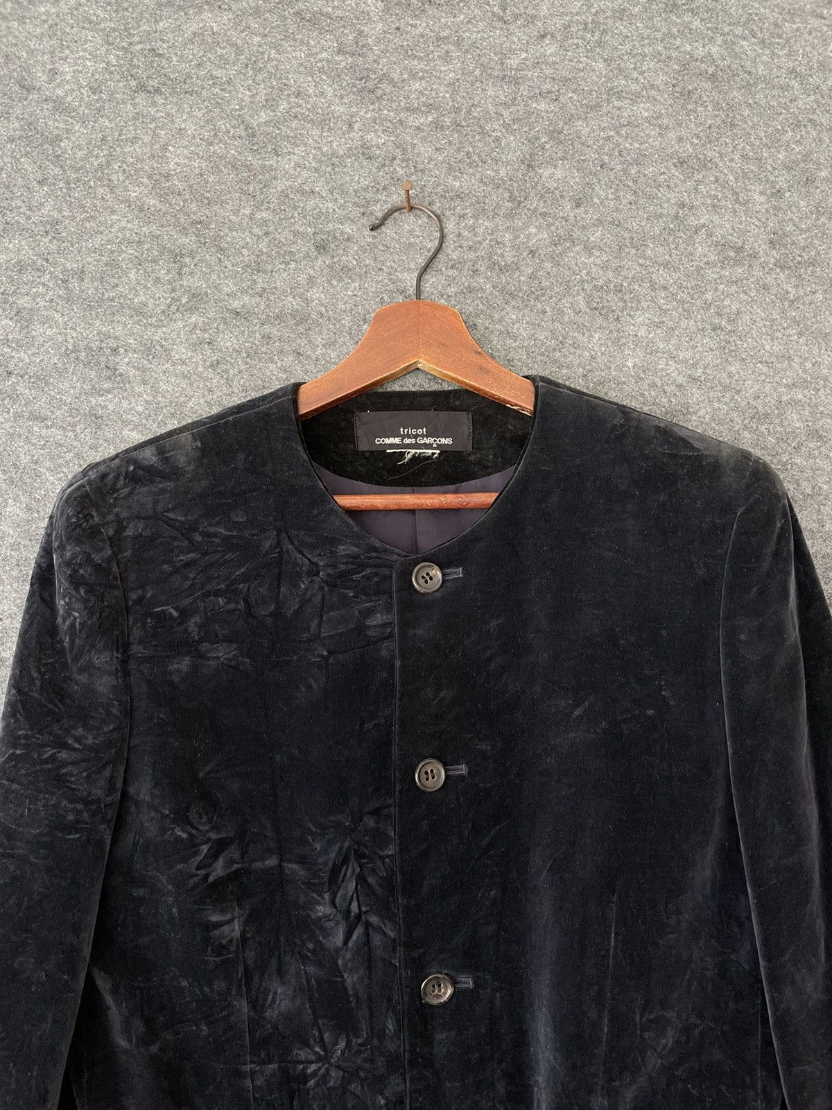 Comme des Garcons COMME DES GARÇONS TRICOT VELVET JACKET Size ONE SIZE - 2 Thumbnail