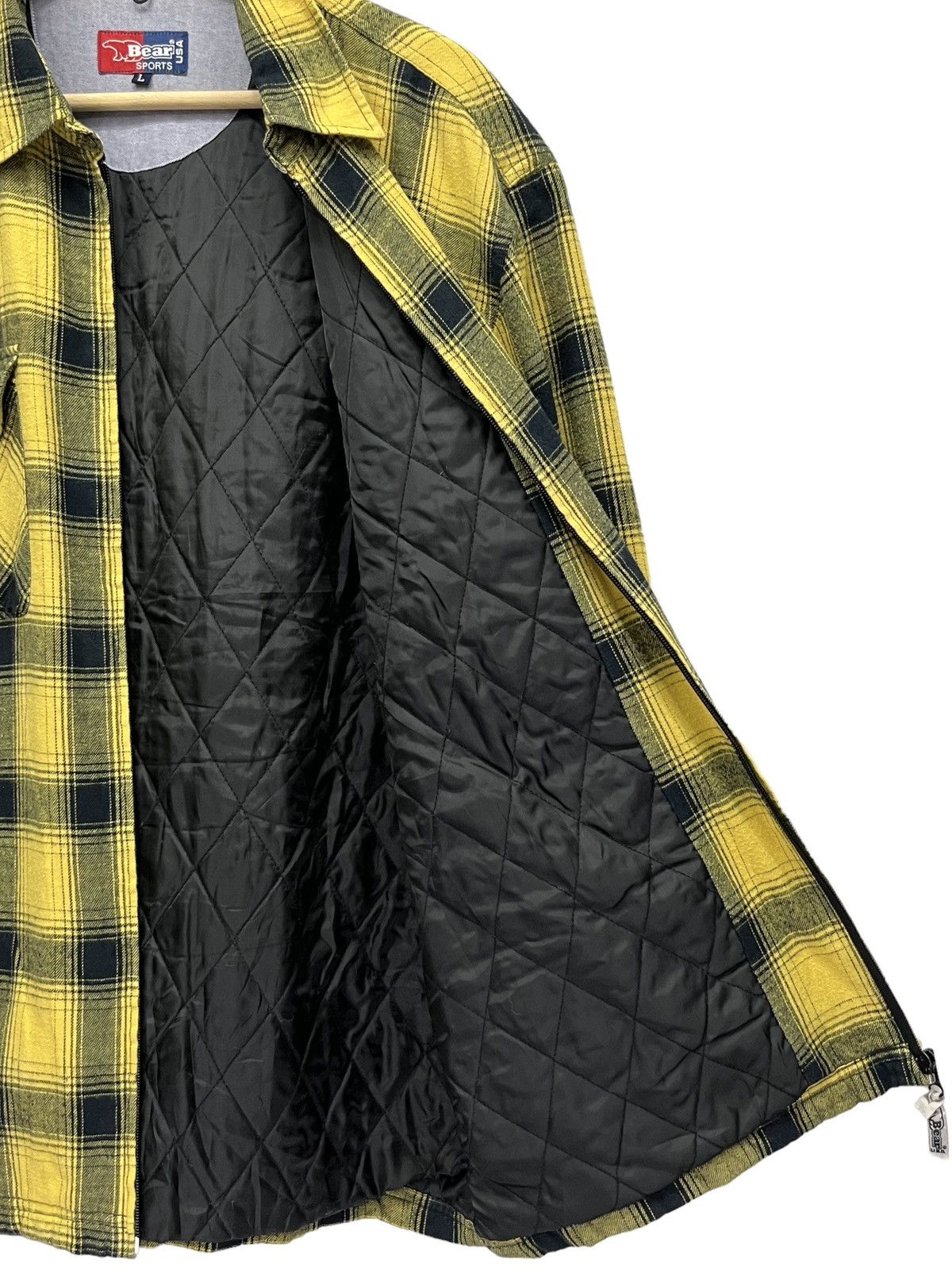 Flannel 💥BEAR USA Tartan Yellow Quilted Lined Zipper Flannel Shirt Size US M / EU 48-50 / 2 - 4 Thumbnail