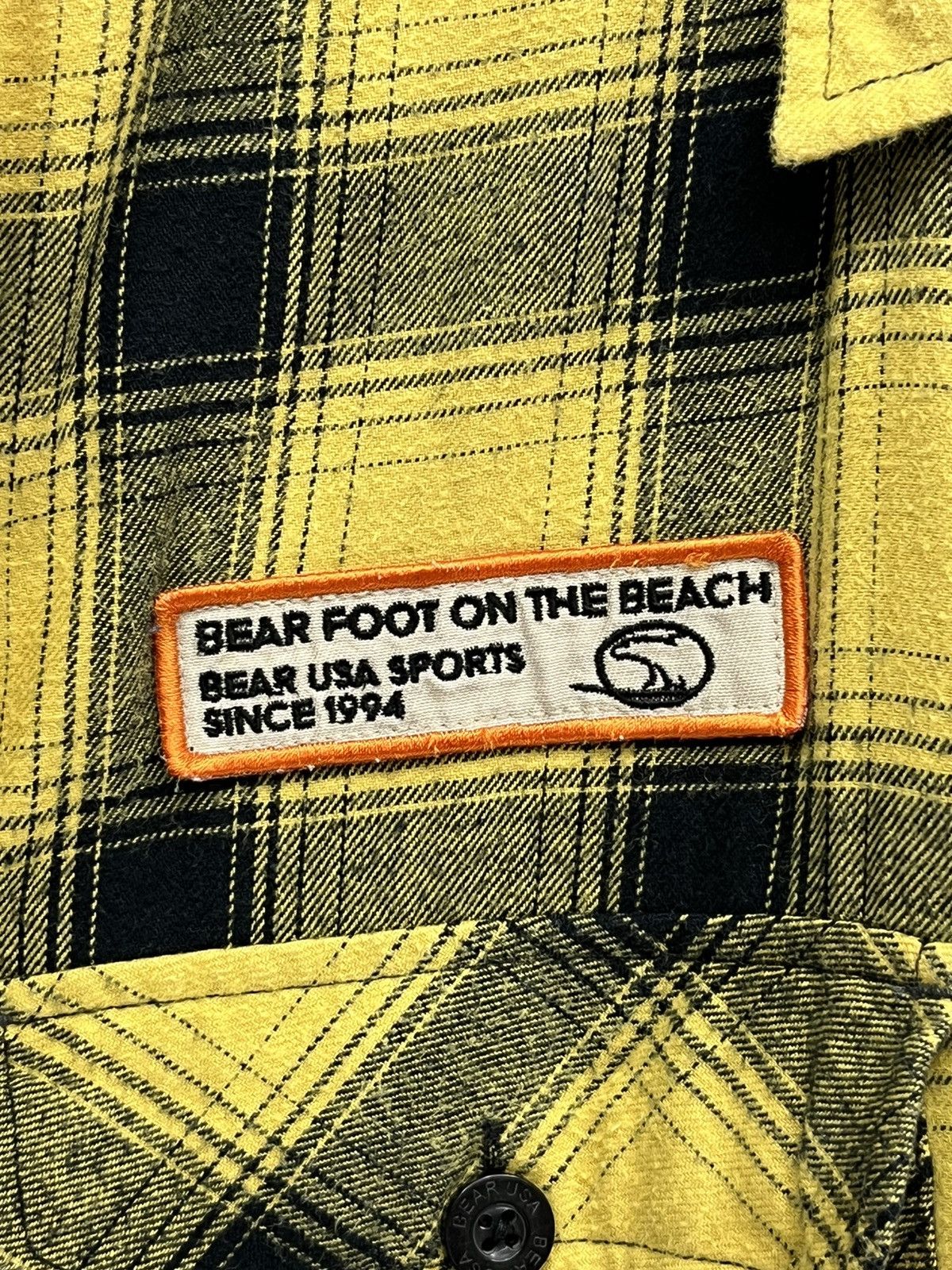 Flannel 💥BEAR USA Tartan Yellow Quilted Lined Zipper Flannel Shirt Size US M / EU 48-50 / 2 - 10 Thumbnail
