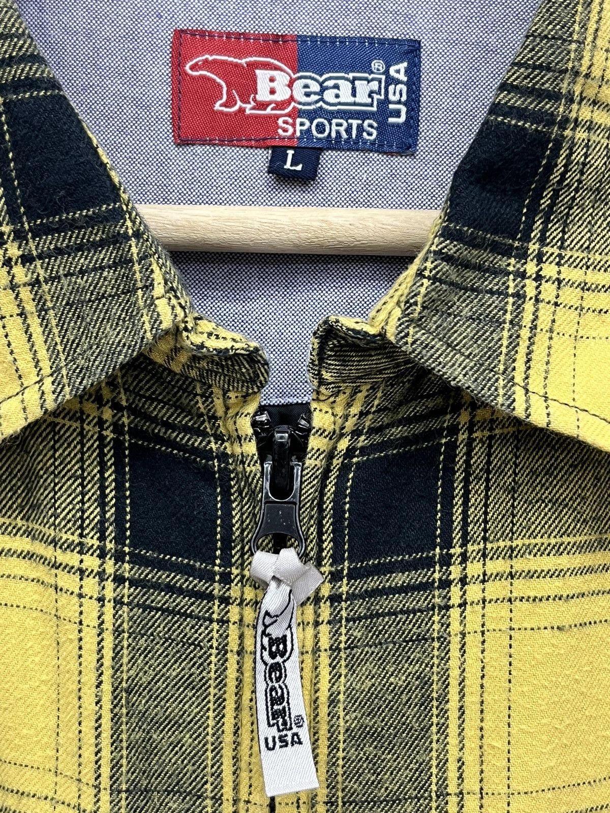 Flannel 💥BEAR USA Tartan Yellow Quilted Lined Zipper Flannel Shirt Size US M / EU 48-50 / 2 - 9 Thumbnail