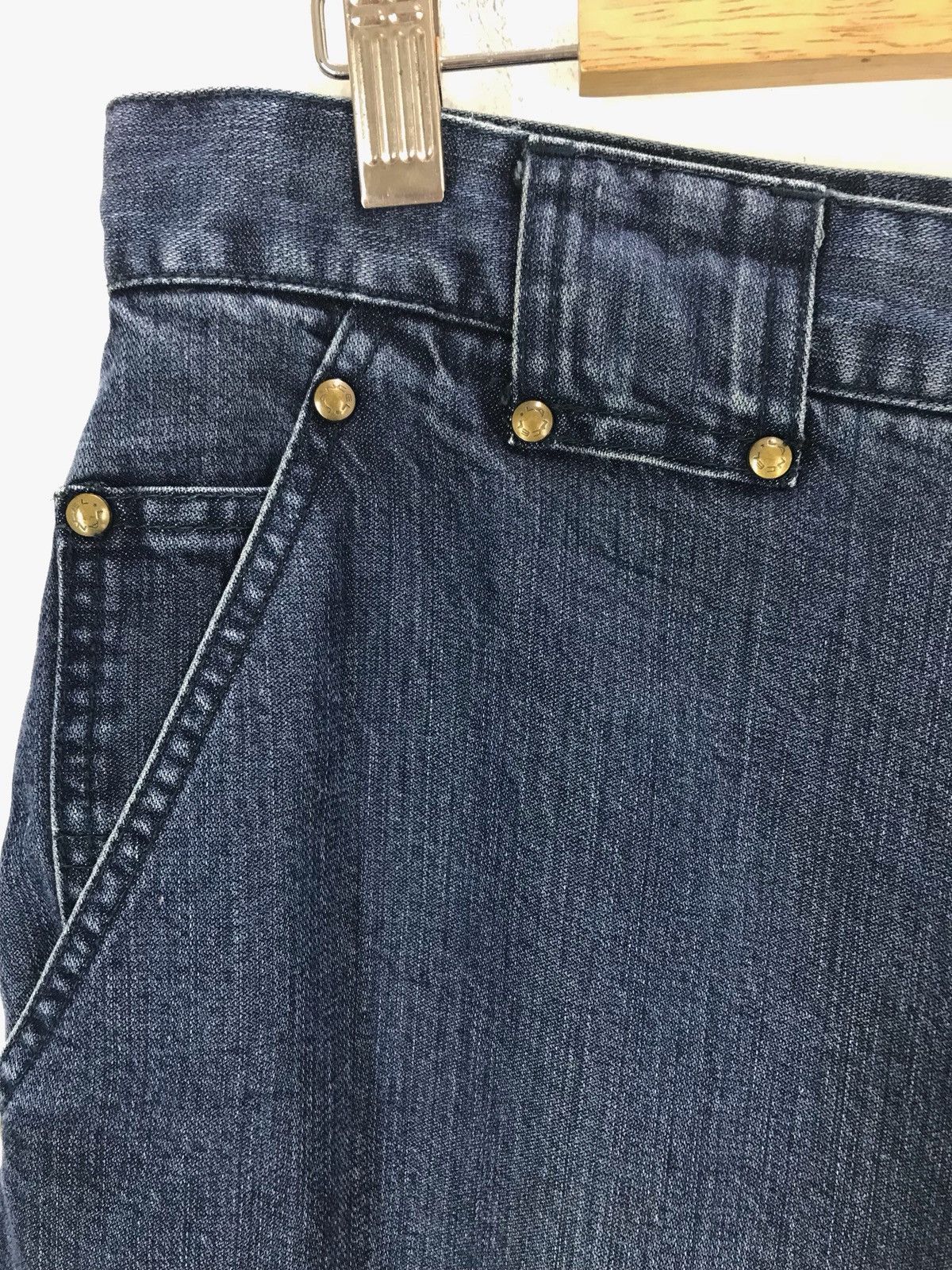 Lanvin Vintage LANVIN PARIS Embroidered Baggy Wide Denim Pants Size US 32 / EU 48 - 9 Thumbnail