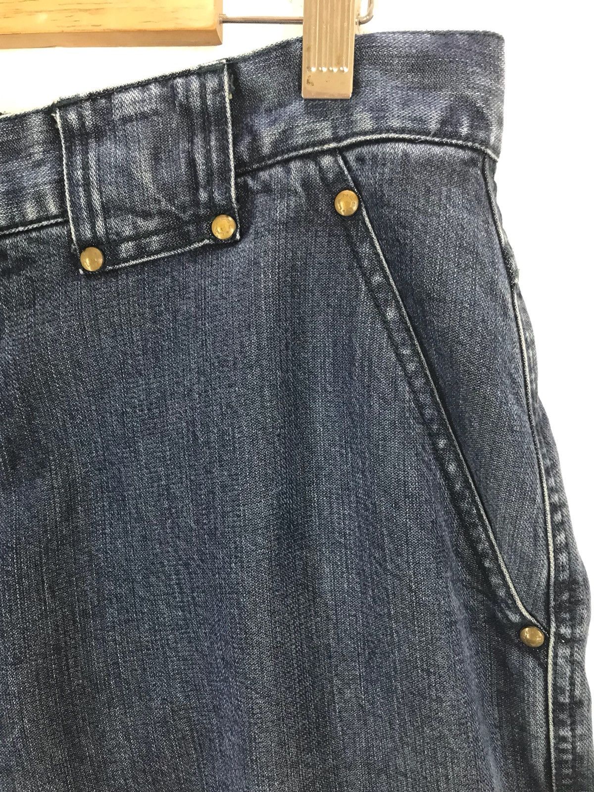 Lanvin Vintage LANVIN PARIS Embroidered Baggy Wide Denim Pants Size US 32 / EU 48 - 10 Thumbnail