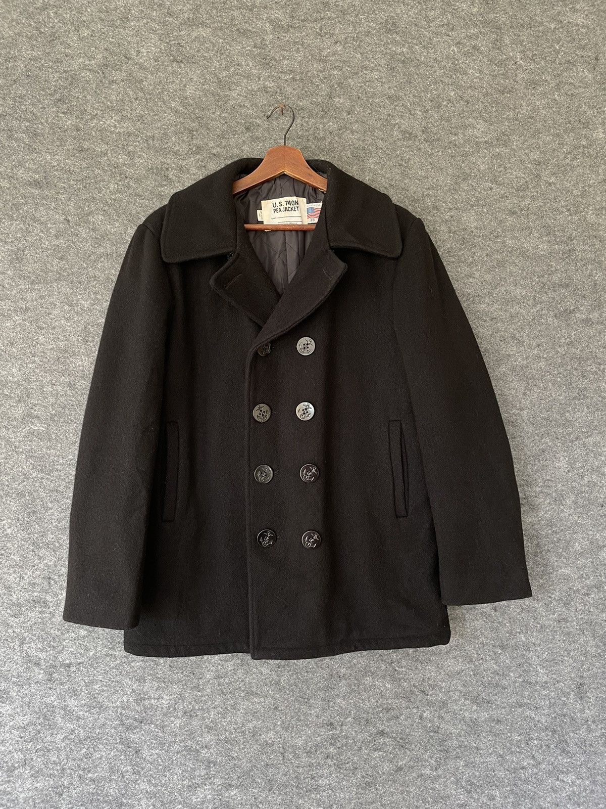 VINTAGE 740N PEA JACKET BY SCHOTT