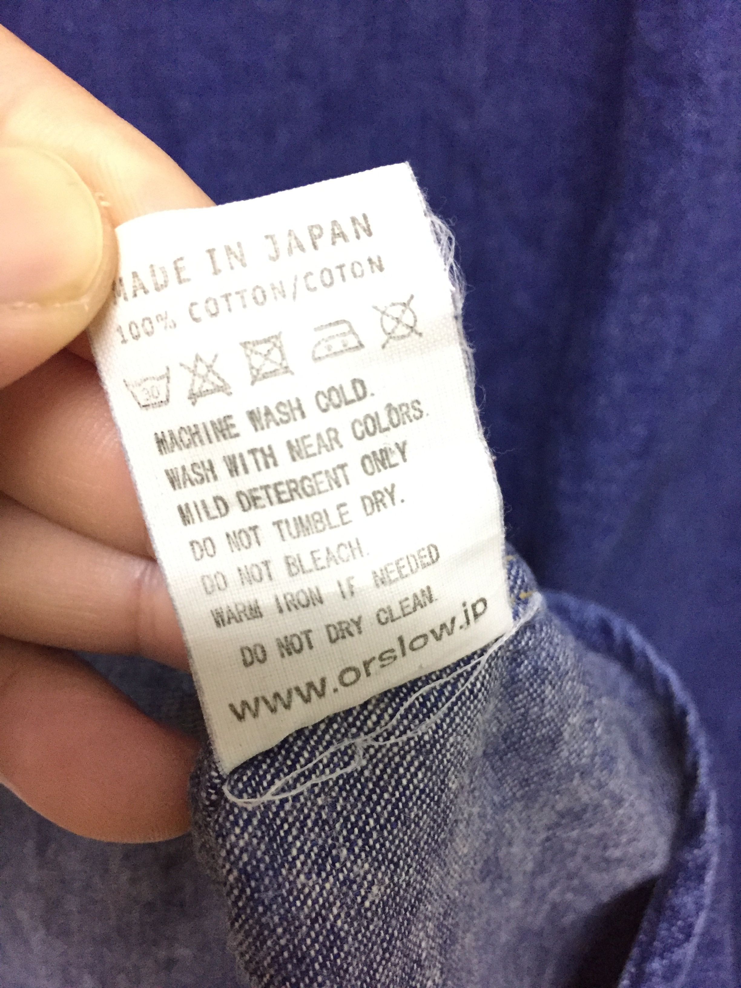 Orslow Iconic Or Slow Denim shirt Size US M / EU 48-50 / 2 - 7 Thumbnail