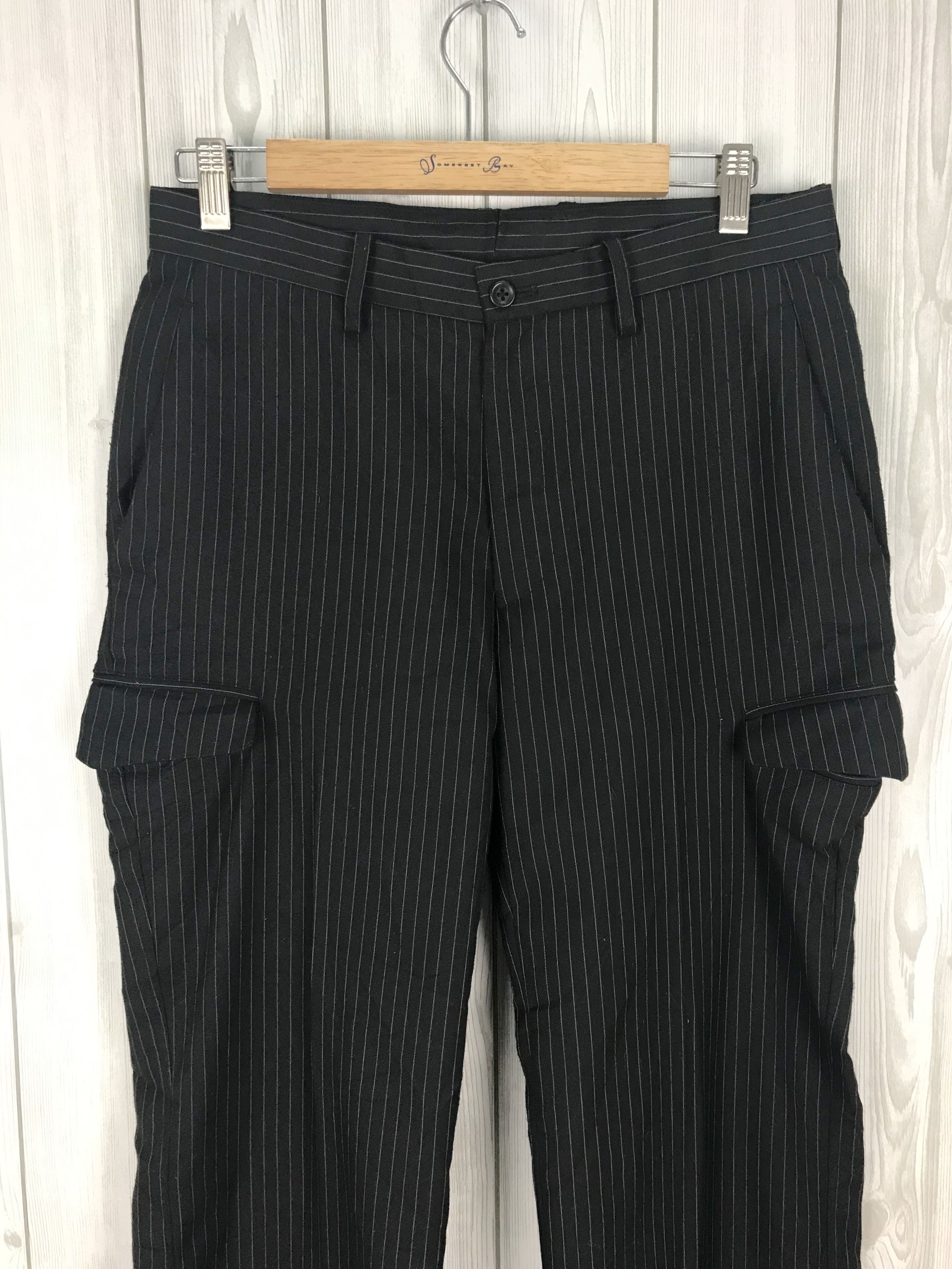 Journal Standard JOURNAL STANDARD Pin Striped Polyester Rayon Cargo Pants Size US 30 / EU 46 - 3 Thumbnail