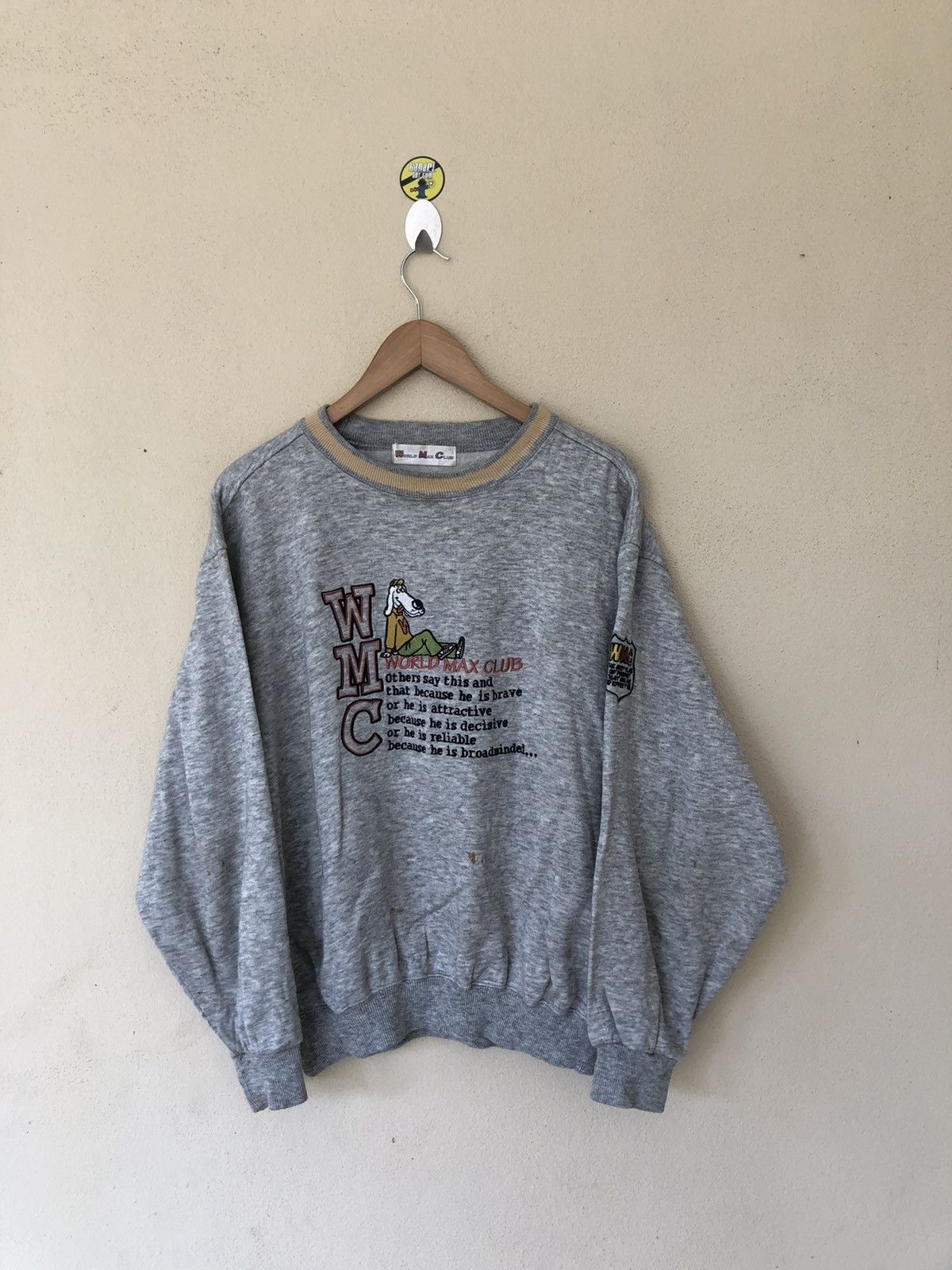 Japanese Brand × Vintage VINTAGE WORLD MAX CLUB EMBROIDERED SWEATSHIRT Size US M / EU 48-50 / 2 - 1 Thumbnail