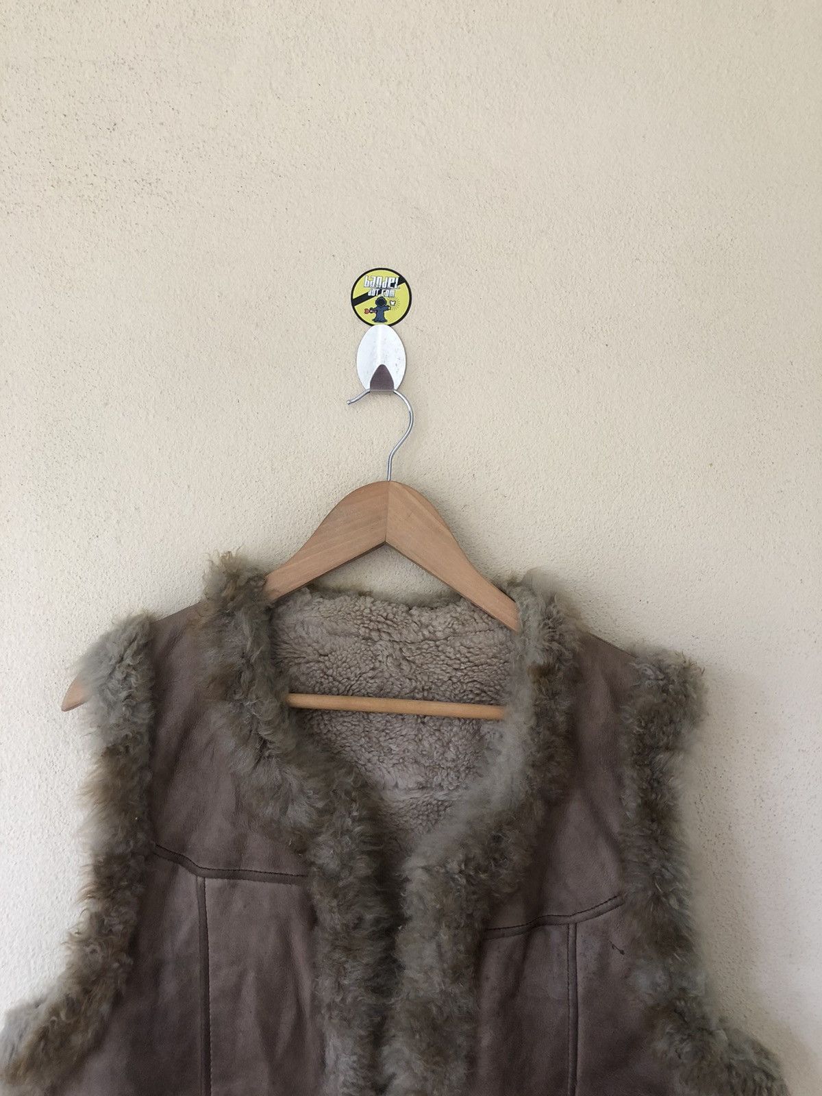 Genuine Leather Vintage Shearling Leather Vest Size US M / EU 48-50 / 2 - 2 Thumbnail