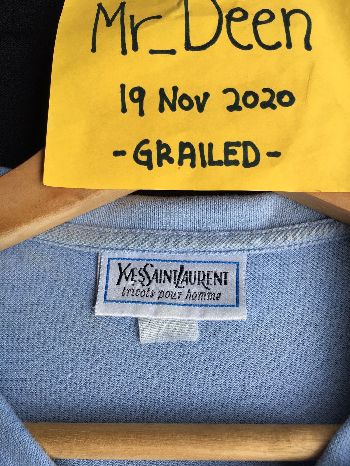 Yves Saint Laurent Vtg Yves Saint Laurent YSL Pour Homme SmallSpellout Polo Size US M / EU 48-50 / 2 - 8 Thumbnail