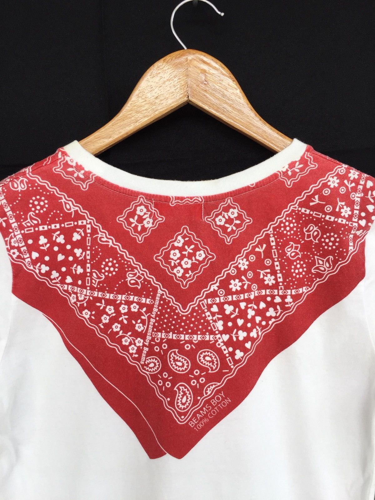 Beams Plus OG Beams 🇯🇵 Paisley Bandana Neck White Shirt Size US XS / EU 42 / 0 - 4 Thumbnail