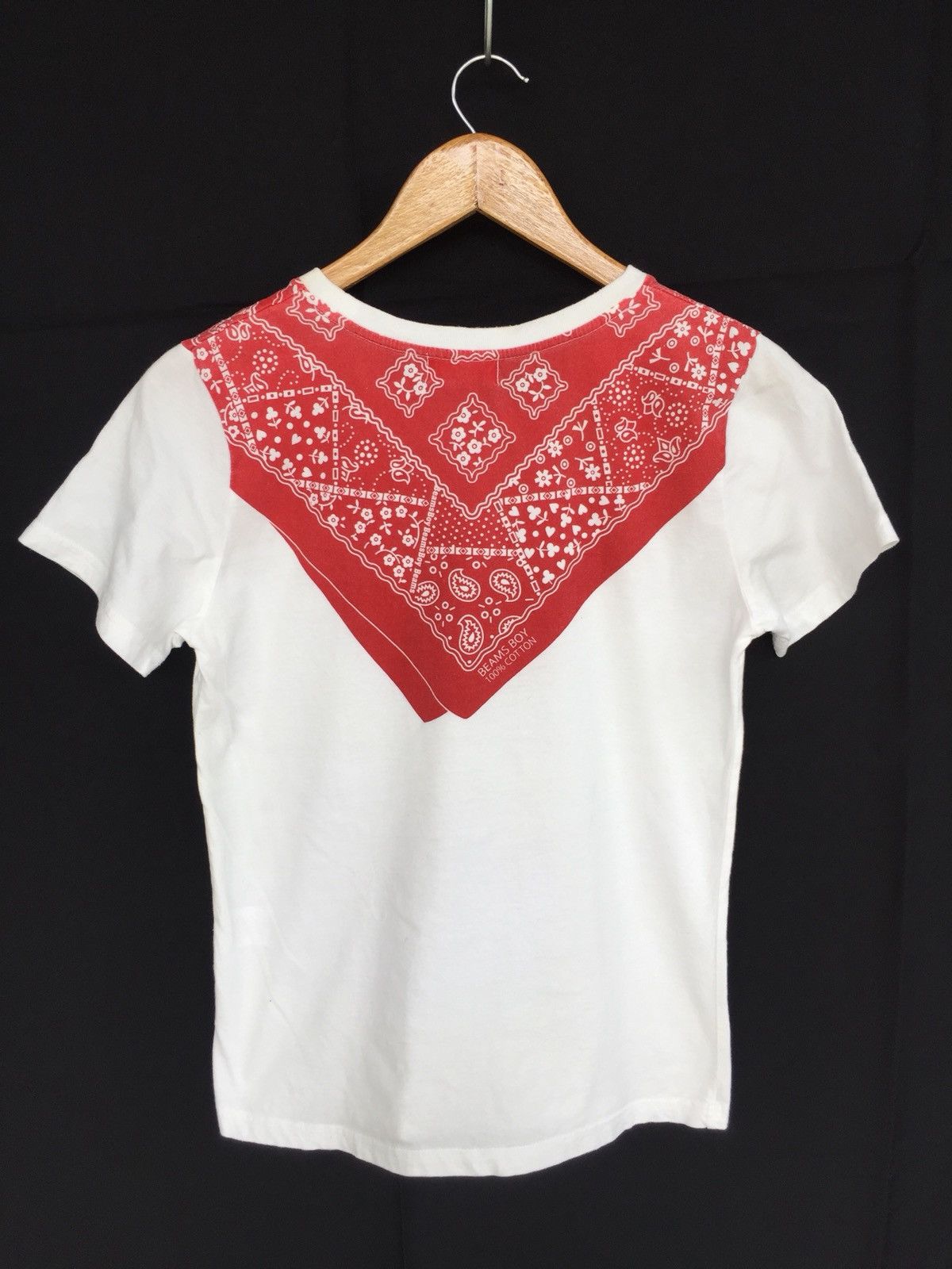 Beams Plus OG Beams 🇯🇵 Paisley Bandana Neck White Shirt Size US XS / EU 42 / 0 - 3 Thumbnail