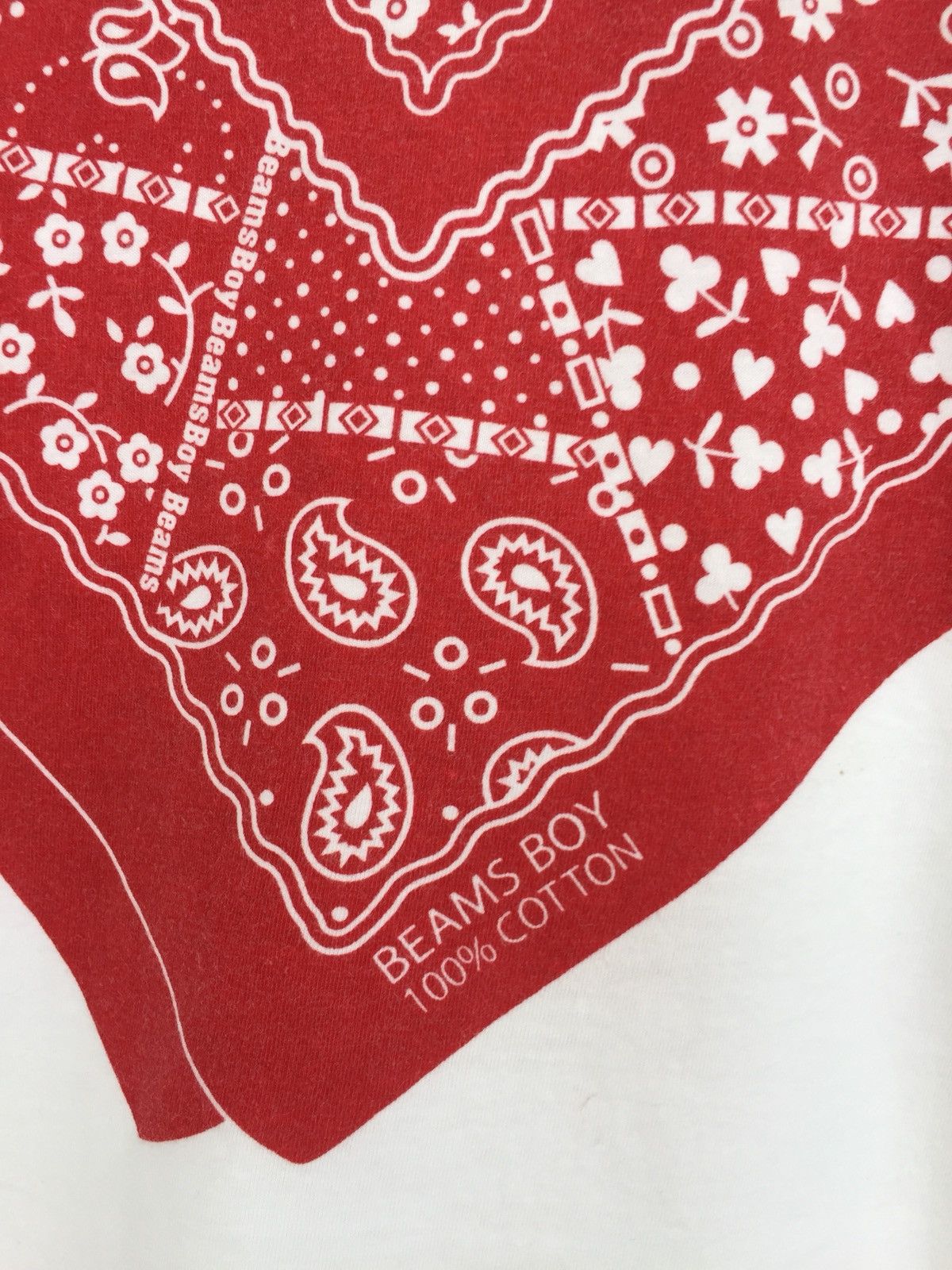 Beams Plus OG Beams 🇯🇵 Paisley Bandana Neck White Shirt Size US XS / EU 42 / 0 - 5 Thumbnail