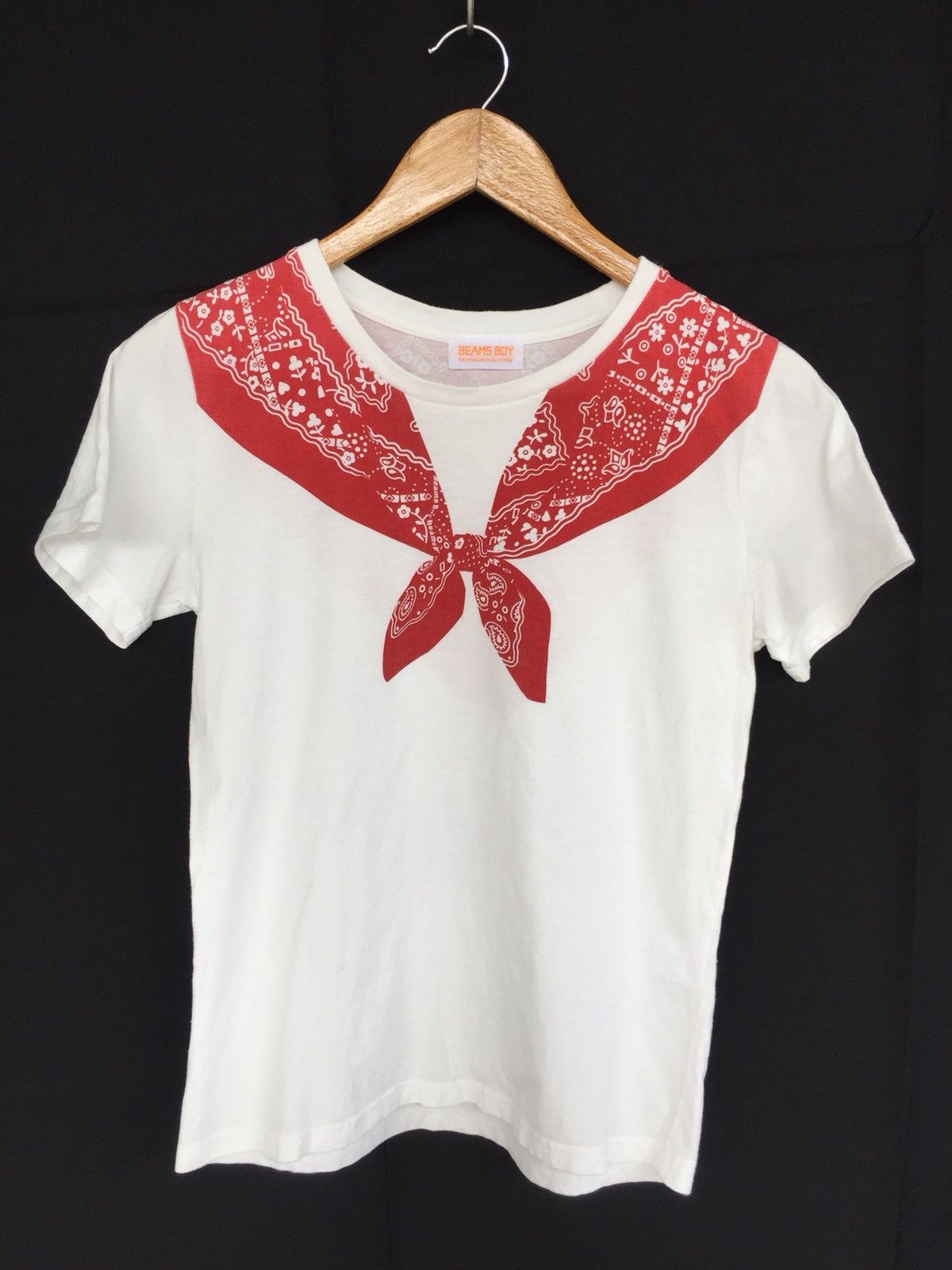 Beams Plus OG Beams 🇯🇵 Paisley Bandana Neck White Shirt Size US XS / EU 42 / 0 - 1 Thumbnail