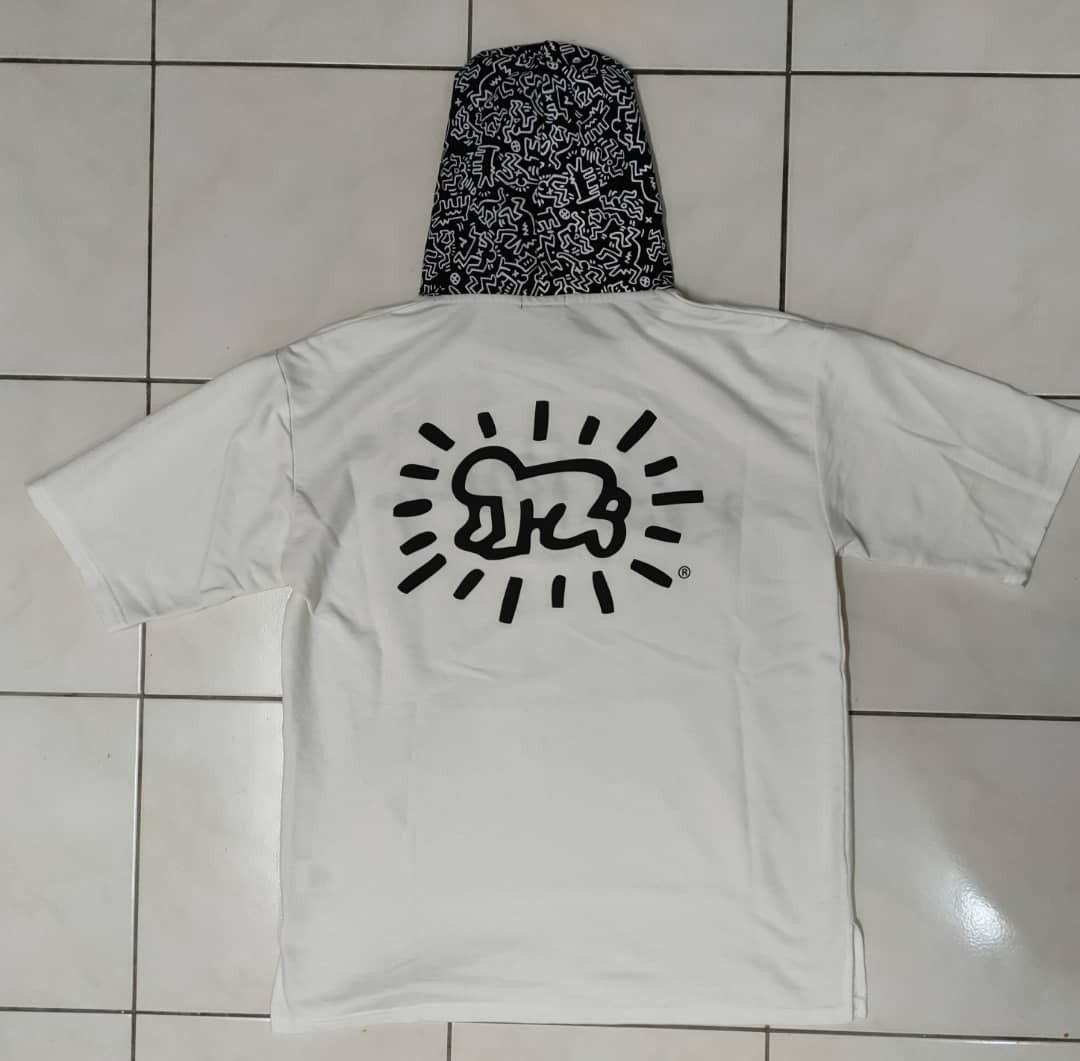 Japanese Brand Keith Haring x Browny Short Sleeve Hoodie Size US M / EU 48-50 / 2 - 1 Thumbnail
