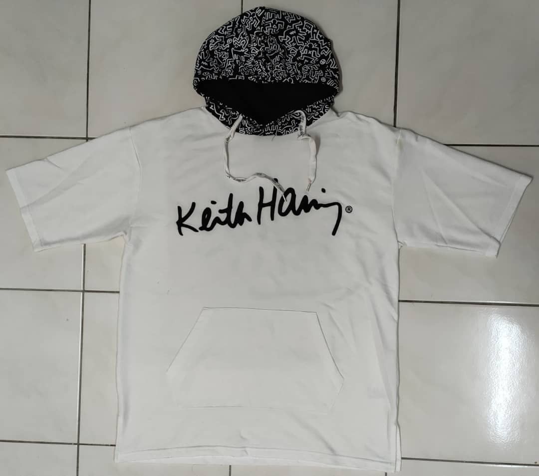 Japanese Brand Keith Haring x Browny Short Sleeve Hoodie Size US M / EU 48-50 / 2 - 2 Thumbnail