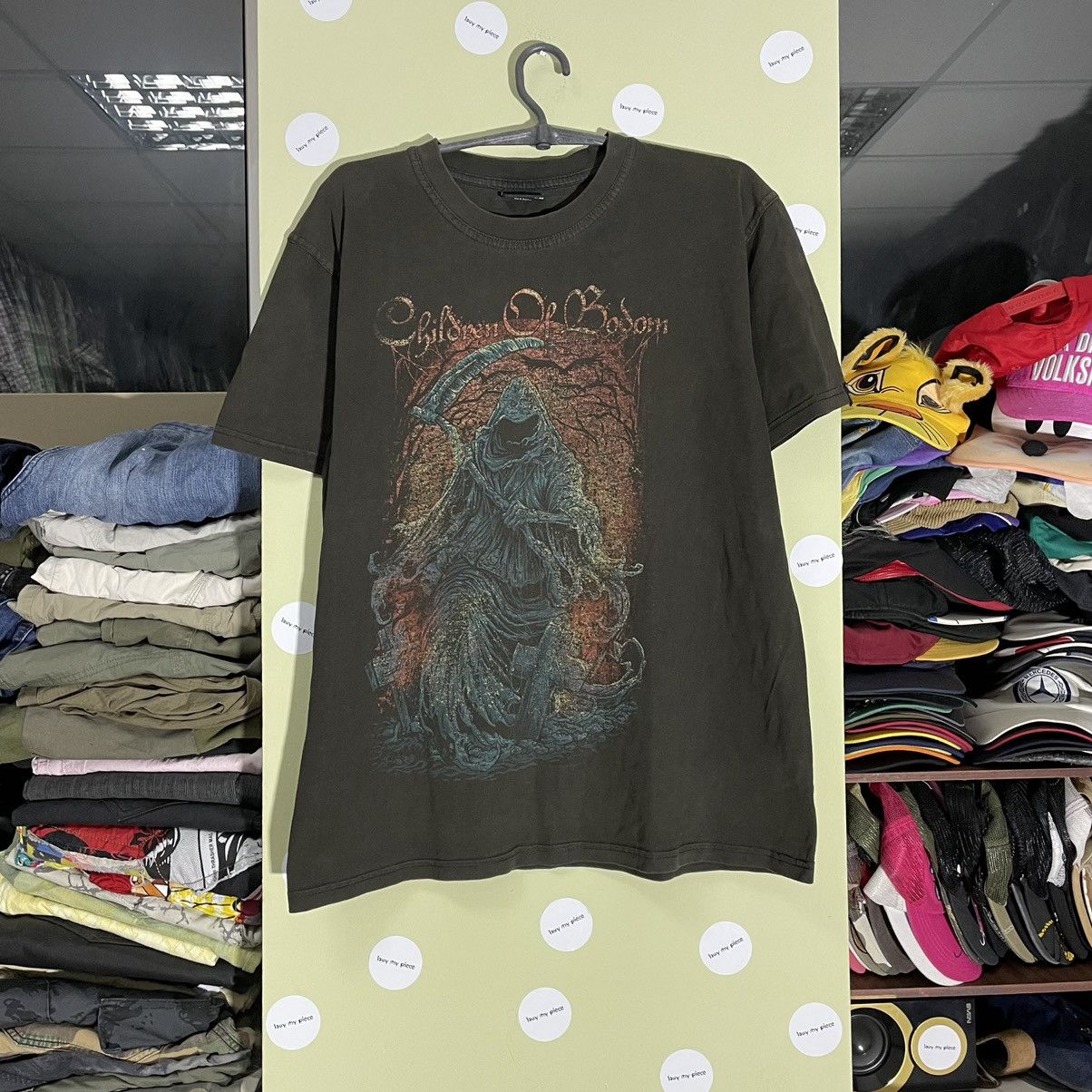 Vintage Vintage 90s Horror Graphic Tee Sun Faded Dark Grunge Baggy M Size US M / EU 48-50 / 2 - 1 Thumbnail