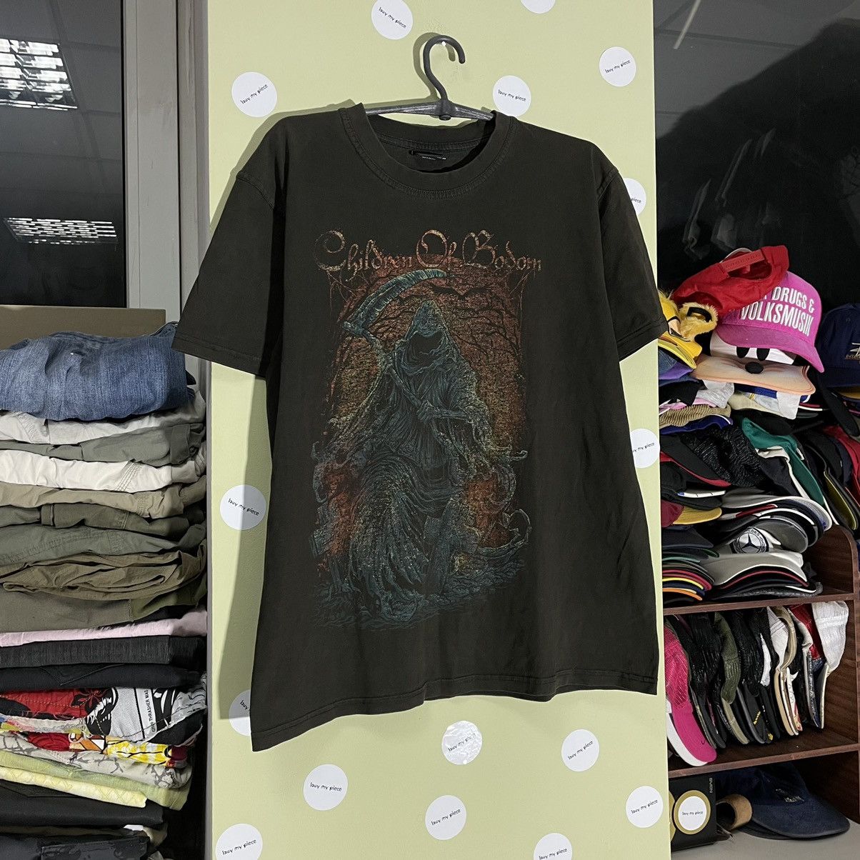 Vintage Vintage 90s Horror Graphic Tee Sun Faded Dark Grunge Baggy M Size US M / EU 48-50 / 2 - 2 Thumbnail