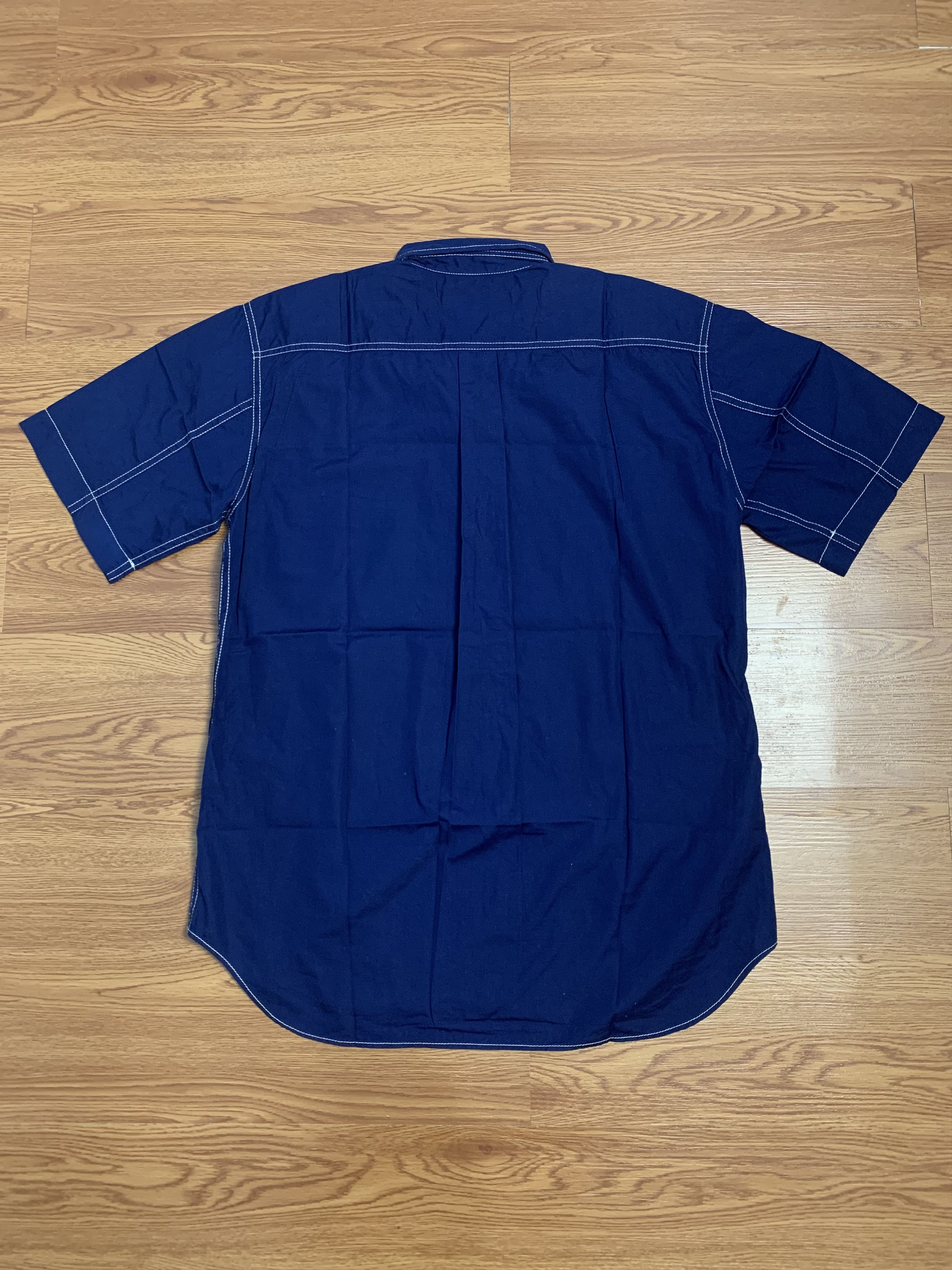 Comme des Garcons Contrast Stitch Dyed Blue Button Shirt Size US M / EU 48-50 / 2 - 3 Thumbnail