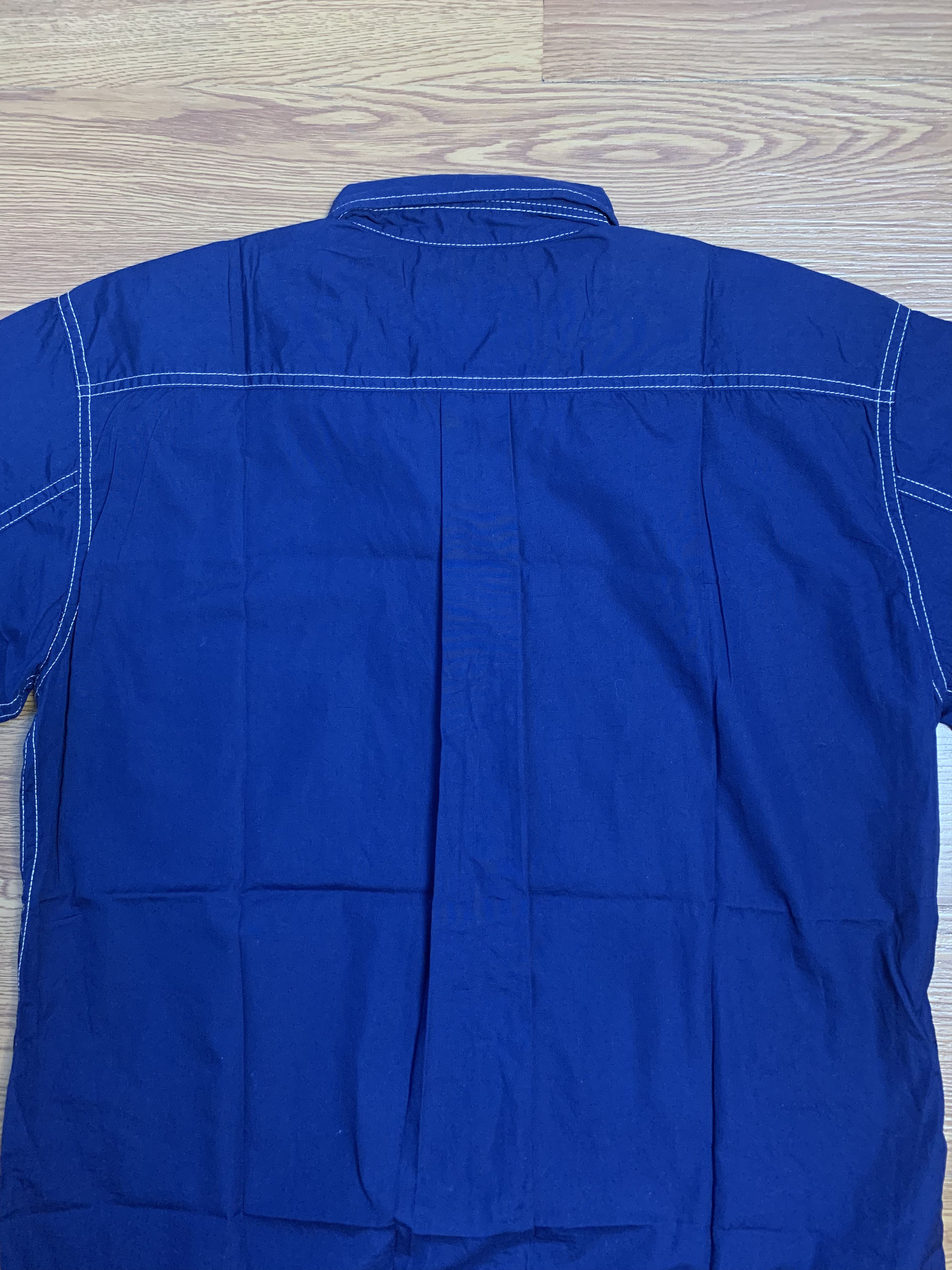 Comme des Garcons Contrast Stitch Dyed Blue Button Shirt Size US M / EU 48-50 / 2 - 4 Thumbnail