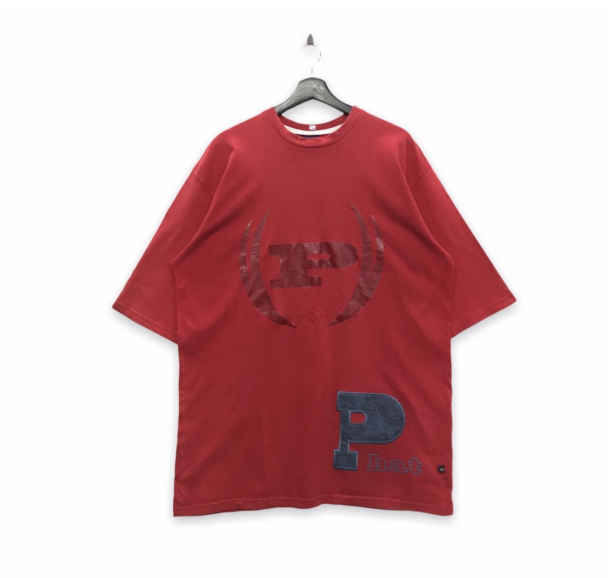 image of Phat Farm Spellout Tee in Red, Men's (Size XL)