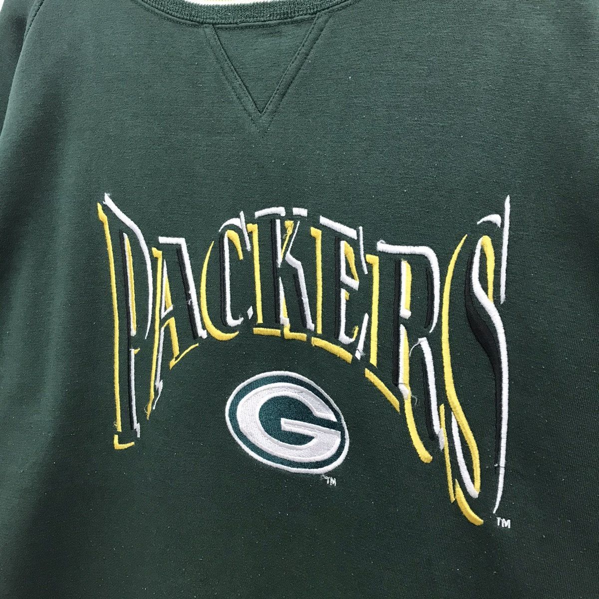 Logo 7 × NFL × Vintage Rare!!Vintage NFL Green Bay Packers Big Spellout Sweatshirt Size US XL / EU 56 / 4 - 8 Thumbnail