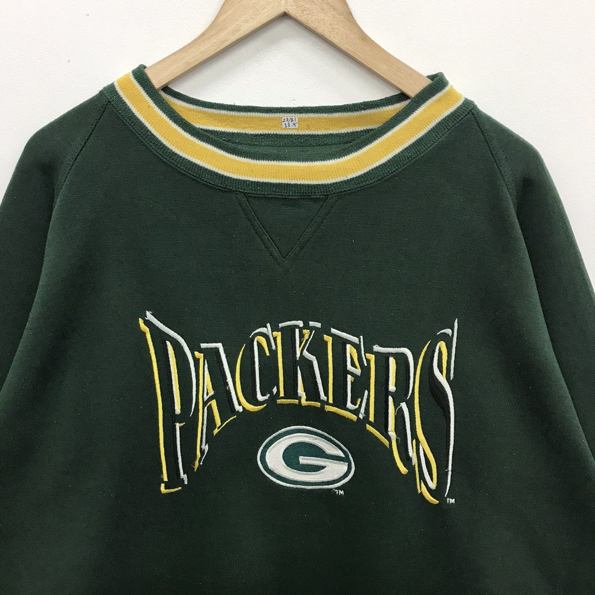 Logo 7 × NFL × Vintage Rare!!Vintage NFL Green Bay Packers Big Spellout Sweatshirt Size US XL / EU 56 / 4 - 7 Thumbnail