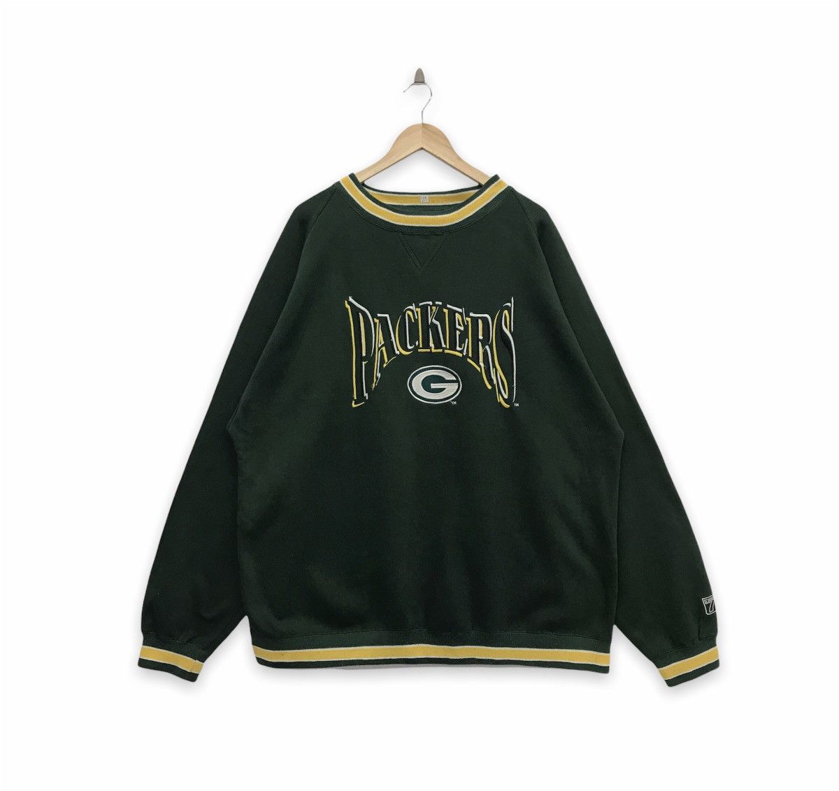 Logo 7 × NFL × Vintage Rare!!Vintage NFL Green Bay Packers Big Spellout Sweatshirt Size US XL / EU 56 / 4 - 1 Thumbnail