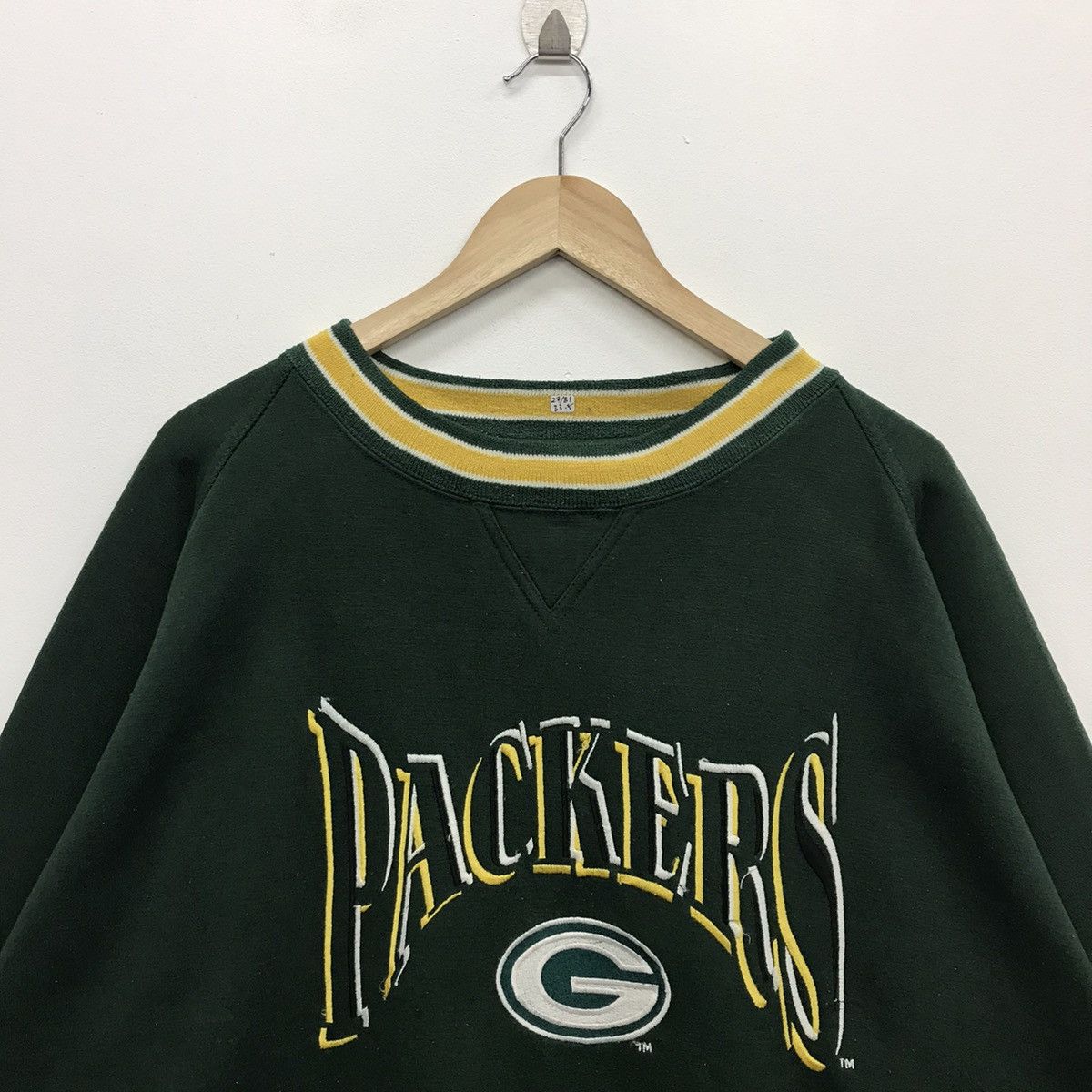 Logo 7 × NFL × Vintage Rare!!Vintage NFL Green Bay Packers Big Spellout Sweatshirt Size US XL / EU 56 / 4 - 2 Thumbnail