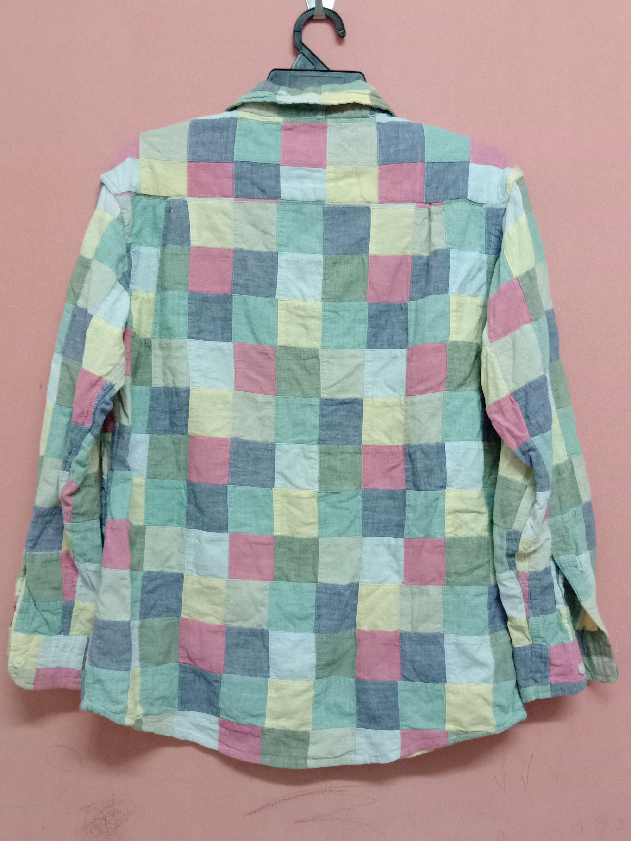 Japanese Brand Woods Patchwork Long Sleeve Shirt Size US M / EU 48-50 / 2 - 2 Thumbnail