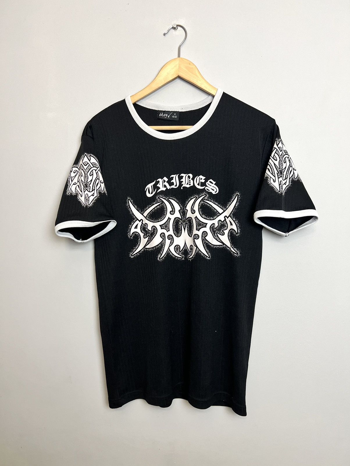 Tribal Streetwear Vintage Y2k 00s Tribal Rave Black Rock Metal Tshirt Size US M / EU 48-50 / 2 - 1 Thumbnail
