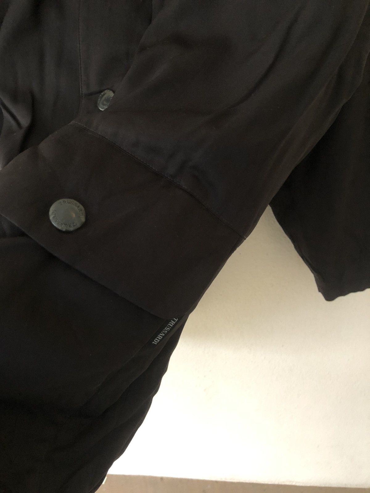 Trussardi × Vintage Vintage Trussardi Long Black Jacket Size US M / EU 48-50 / 2 - 7 Thumbnail
