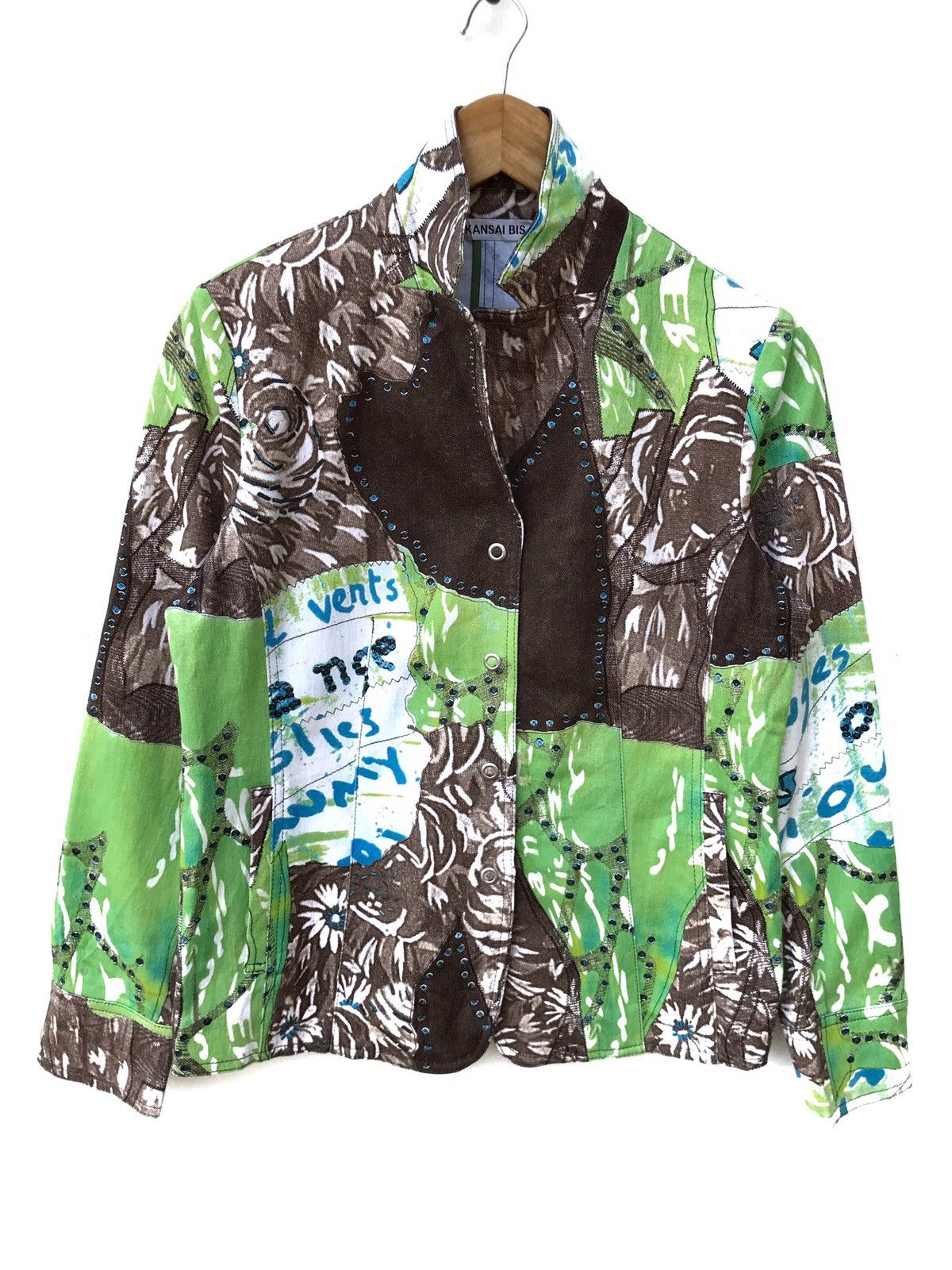 Kansai Yamamoto Kansai Yamamoto Bis All Over Print Cotton Light Jacket Size US S / EU 44-46 / 1 - 1 Thumbnail