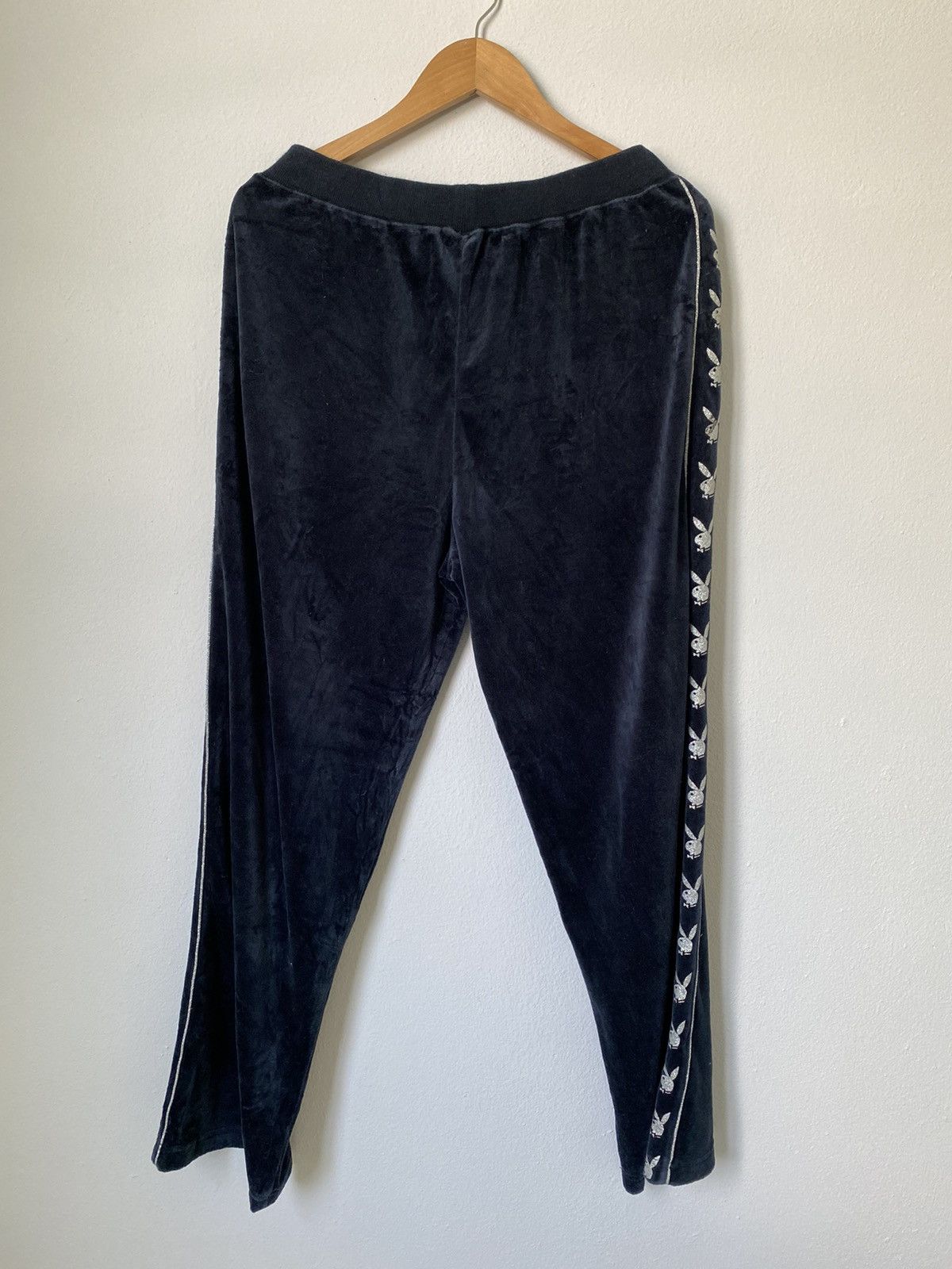 Playboy vintage 90s playboy velvet sidetape track bottom wide legs Size US 32 / EU 48 - 7 Thumbnail