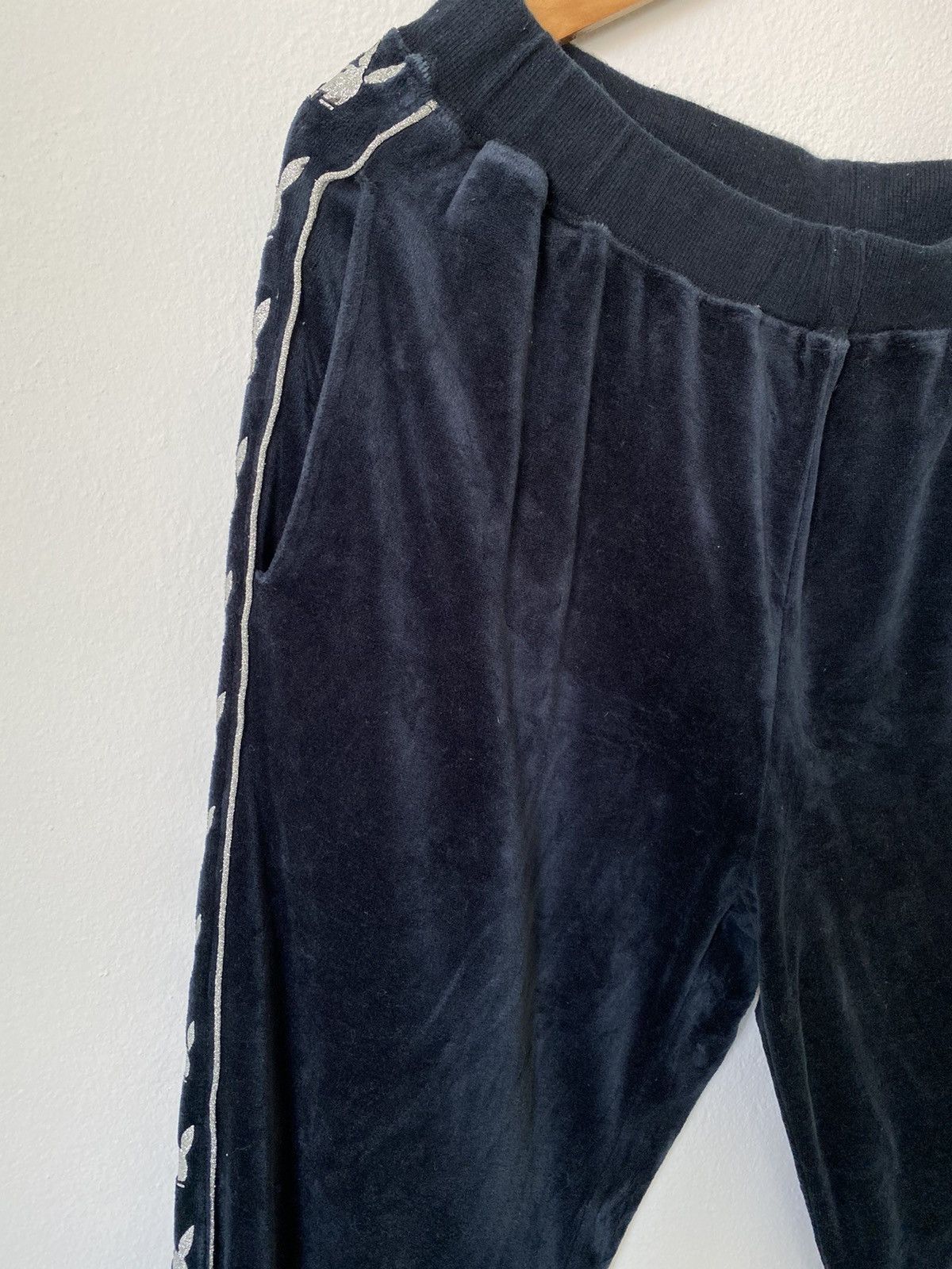 Playboy vintage 90s playboy velvet sidetape track bottom wide legs Size US 32 / EU 48 - 6 Thumbnail
