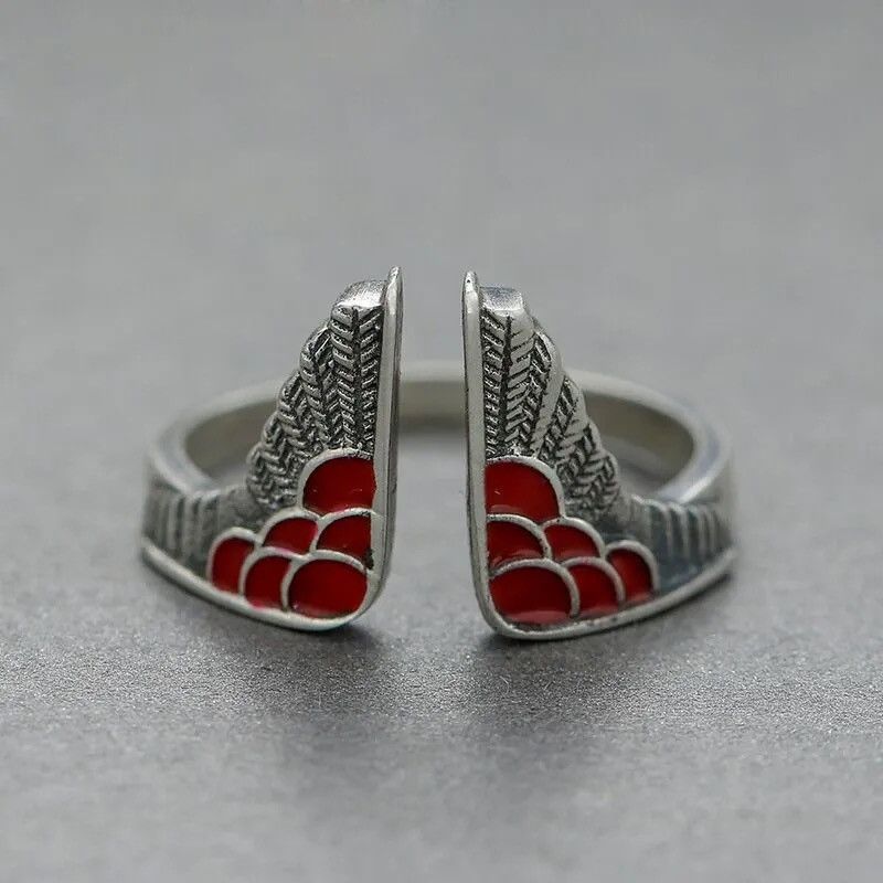 Jewelry Creative Dropper Wings Ring Size ONE SIZE - 1 Thumbnail