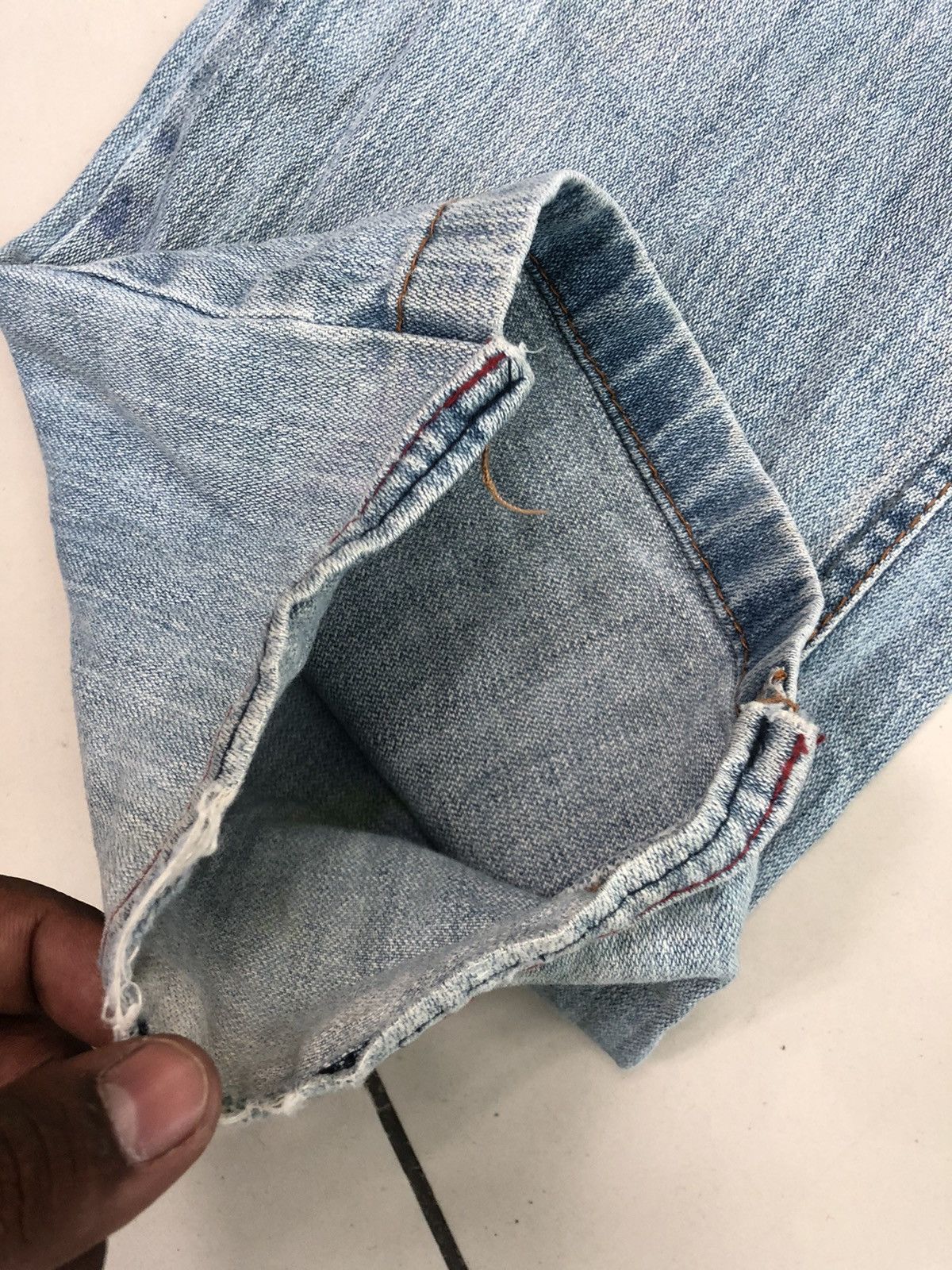 Seditionaries Distressed COSMO MODA denim with Rare Iron Button at Waist Size US 31 - 18 Thumbnail