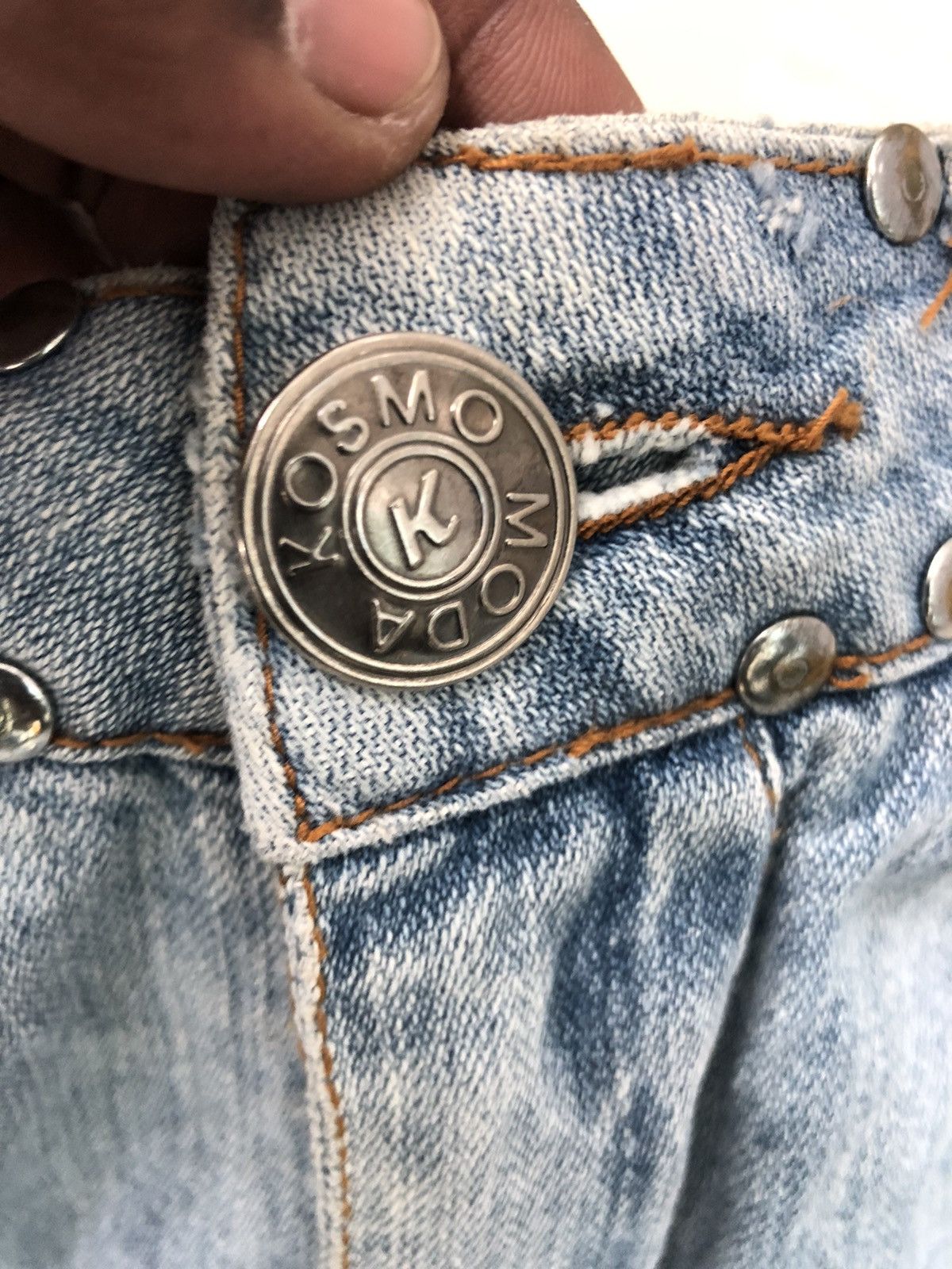 Seditionaries Distressed COSMO MODA denim with Rare Iron Button at Waist Size US 31 - 7 Thumbnail