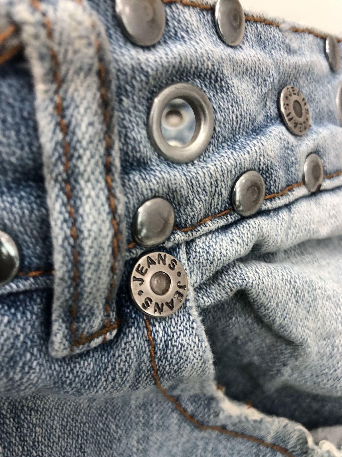 Seditionaries Distressed COSMO MODA denim with Rare Iron Button at Waist Size US 31 - 8 Thumbnail