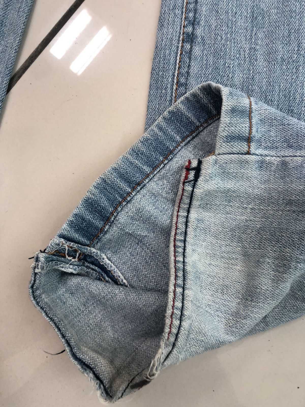 Seditionaries Distressed COSMO MODA denim with Rare Iron Button at Waist Size US 31 - 17 Thumbnail