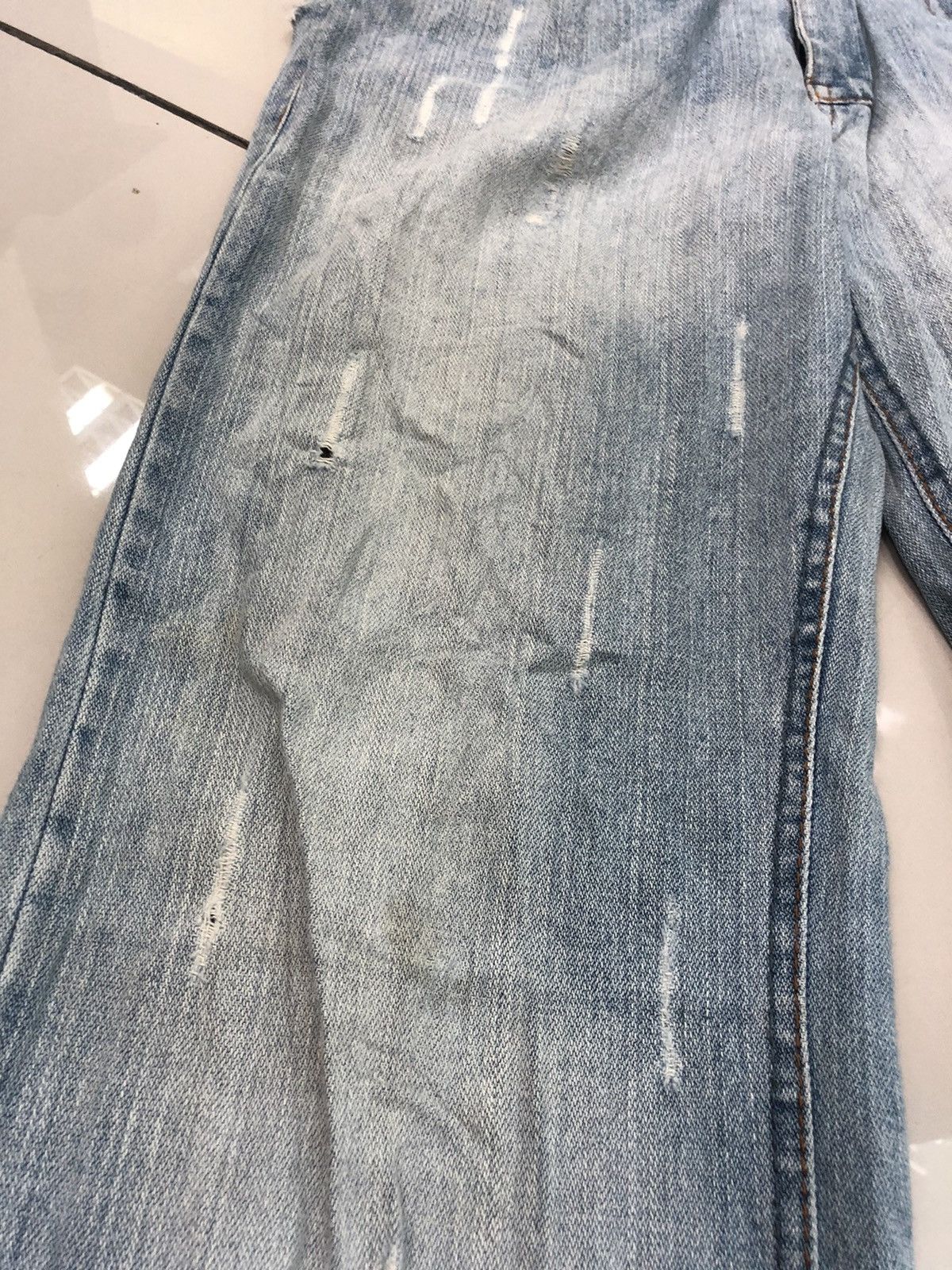 Seditionaries Distressed COSMO MODA denim with Rare Iron Button at Waist Size US 31 - 16 Thumbnail
