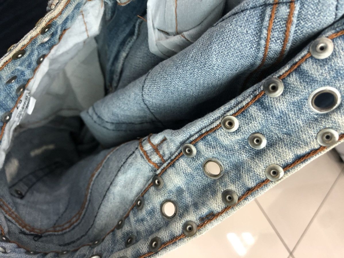 Seditionaries Distressed COSMO MODA denim with Rare Iron Button at Waist Size US 31 - 21 Thumbnail
